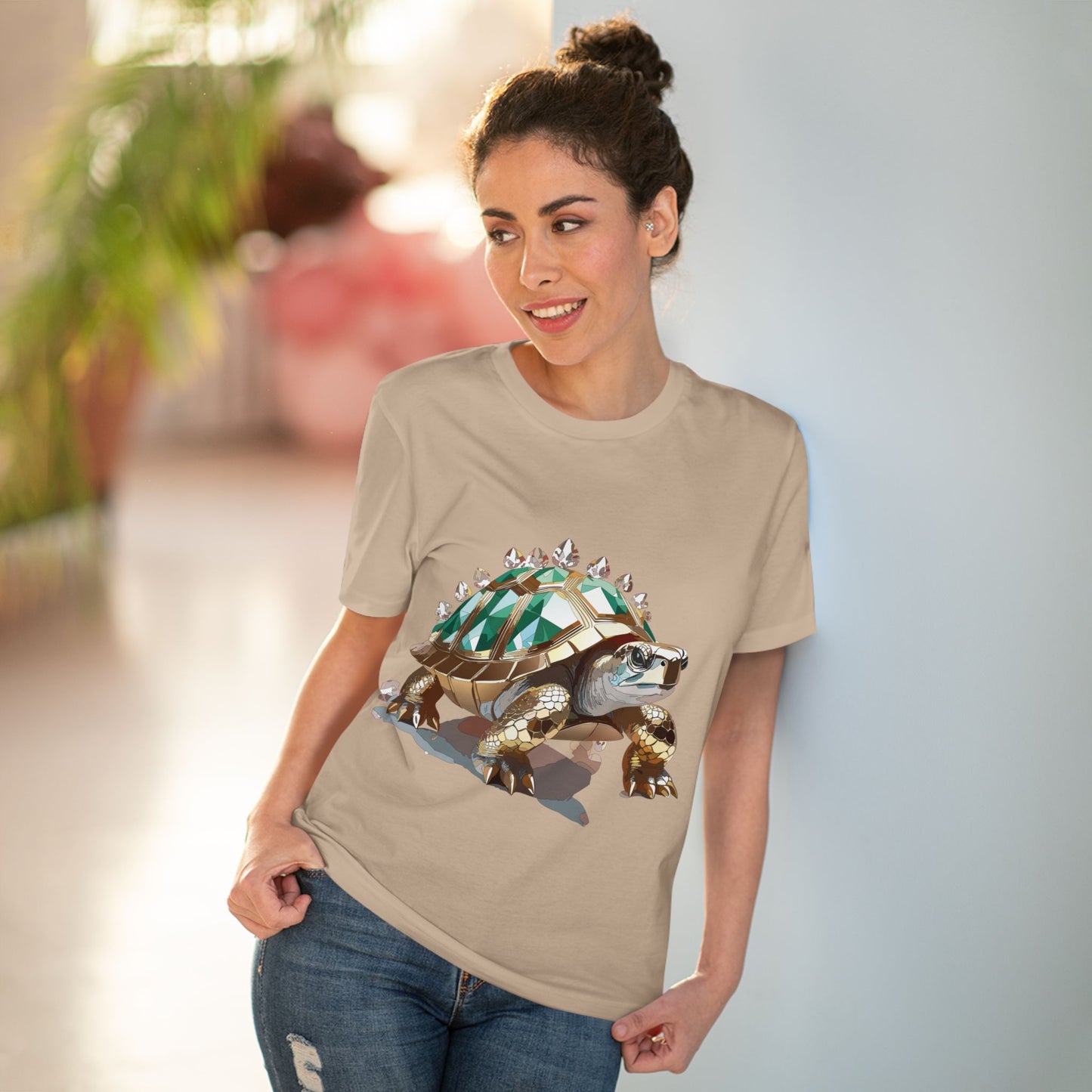 Organic T-shirt with Animals - Turtle