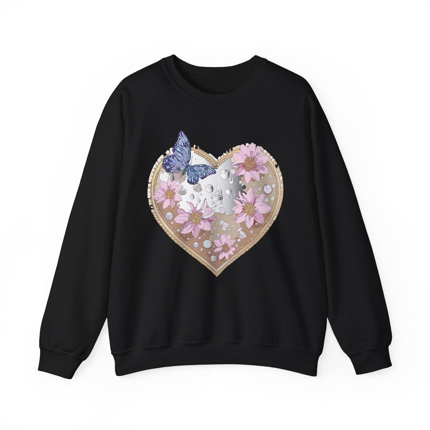 Floral Heart Sweatshirt, Floral Love Sweatshirt, Valentine's Day Sweatshirt, Heart Floral Sweatshirt