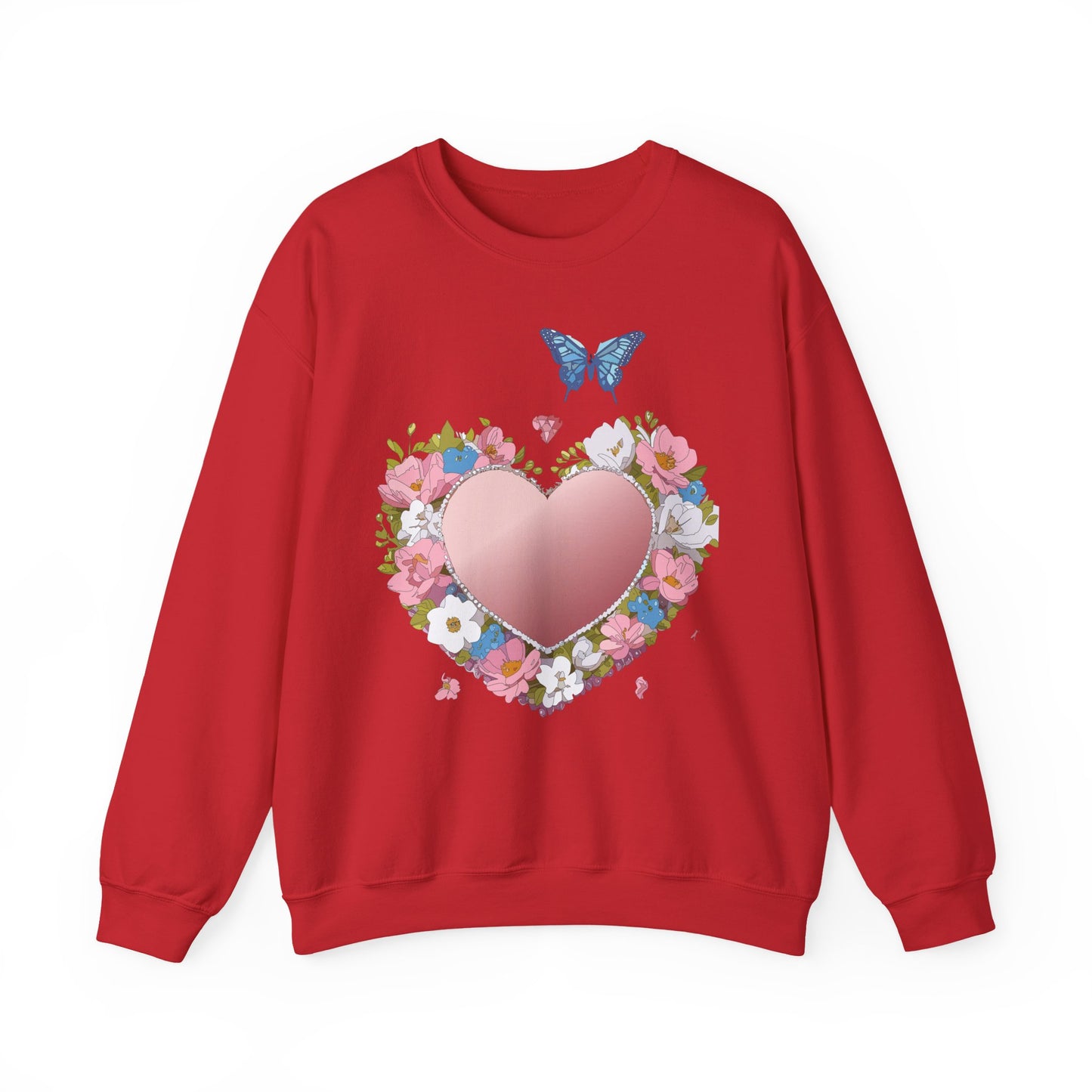 Floral Heart Sweatshirt, Floral Love Sweatshirt, Valentine's Day Sweatshirt, Heart Floral Sweatshirt