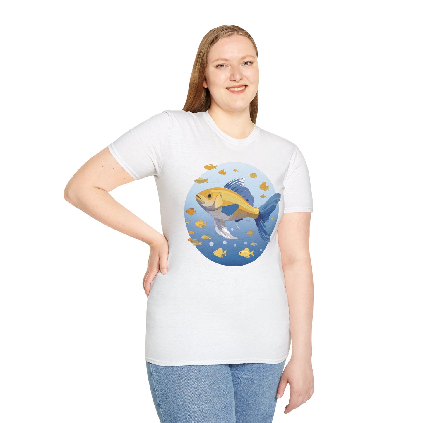 Fish Art Design Shirt, T Shirt with Fish, Graphic Shirt, Tee Shirt with Graphic Design, Shirt with Fish Graphic Art