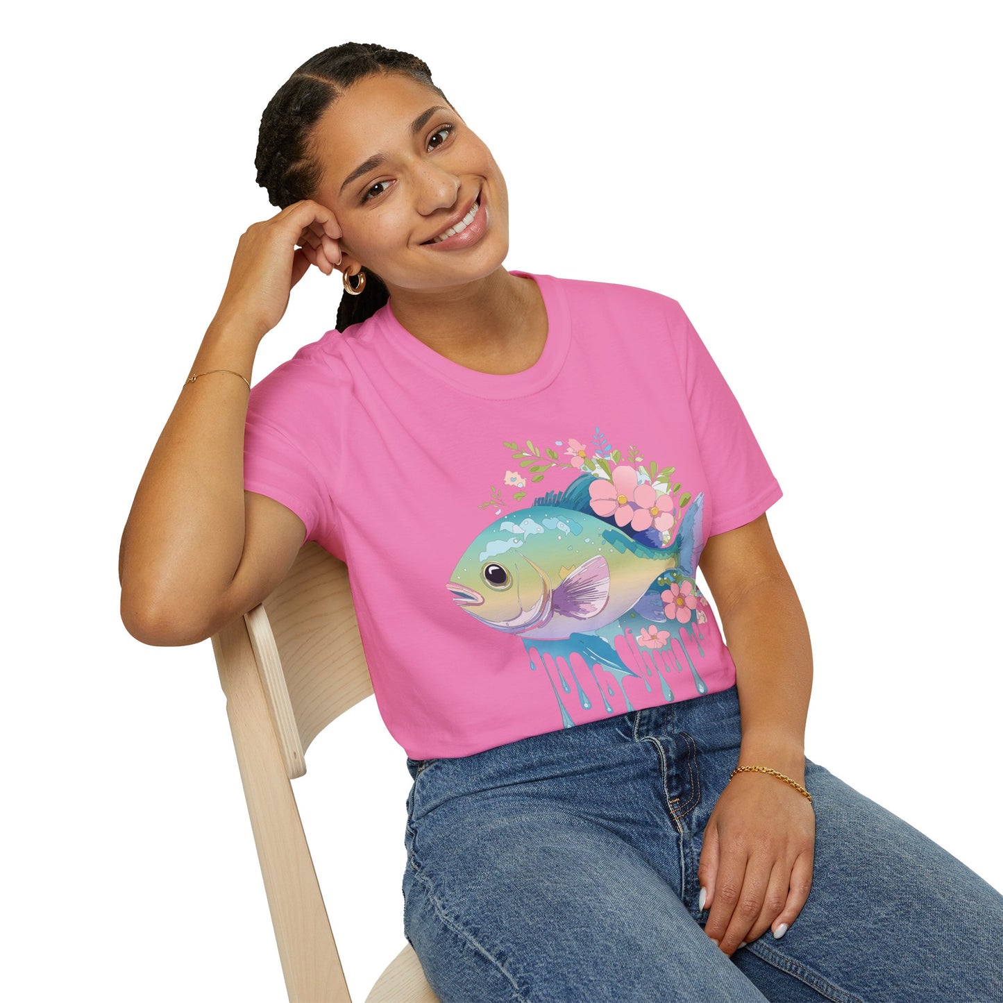 Fish Art Design Shirt, T Shirt with Fish, Graphic Shirt, Tee Shirt with Graphic Design, Shirt with Fish Graphic Art