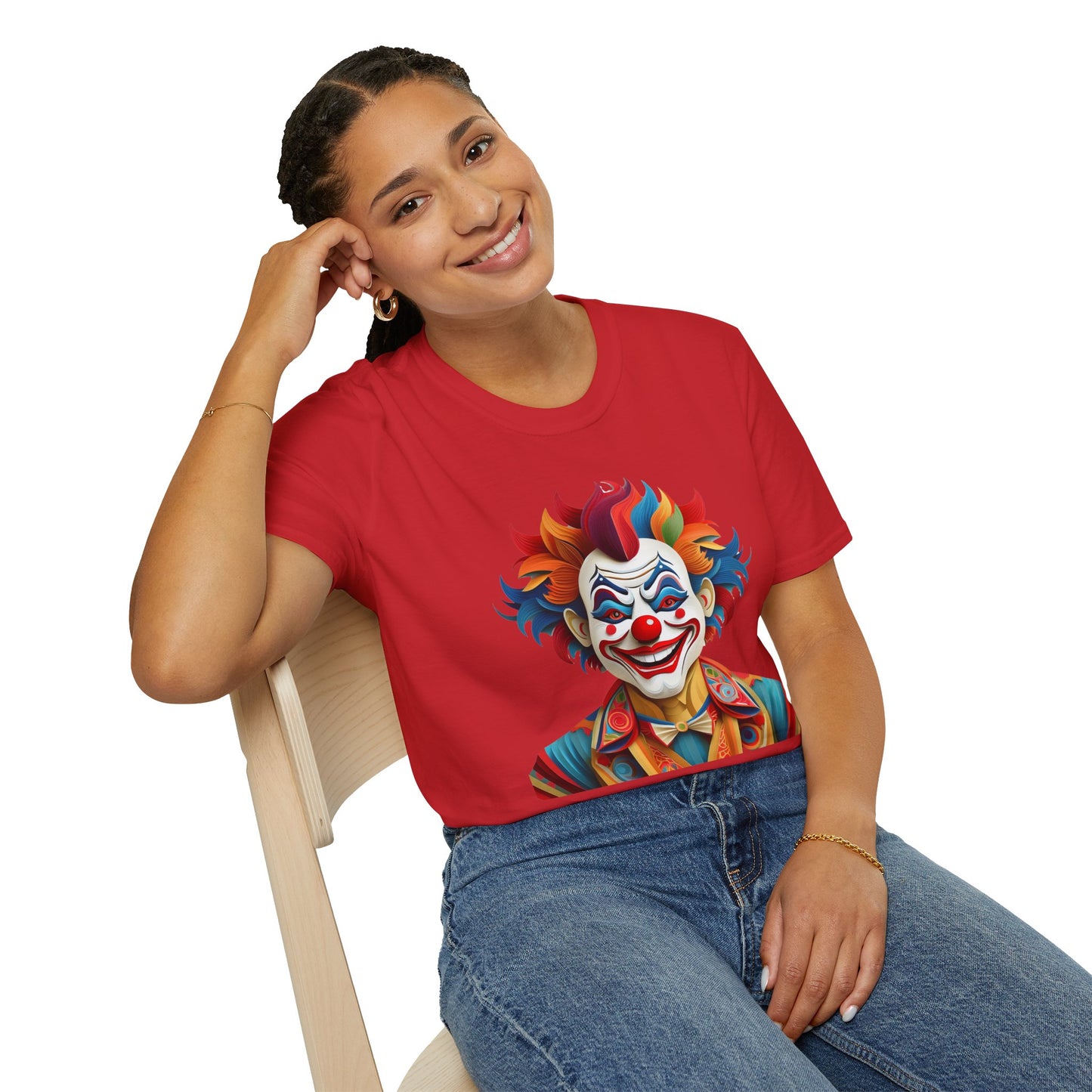 Clown Shirt, T Shirt with Clown, Funny Man Shirt, Tee Shirt with Funny Man, Circus Shirt, Shirt with Circus, Scary Man Shirt, Shirt with Scary Man