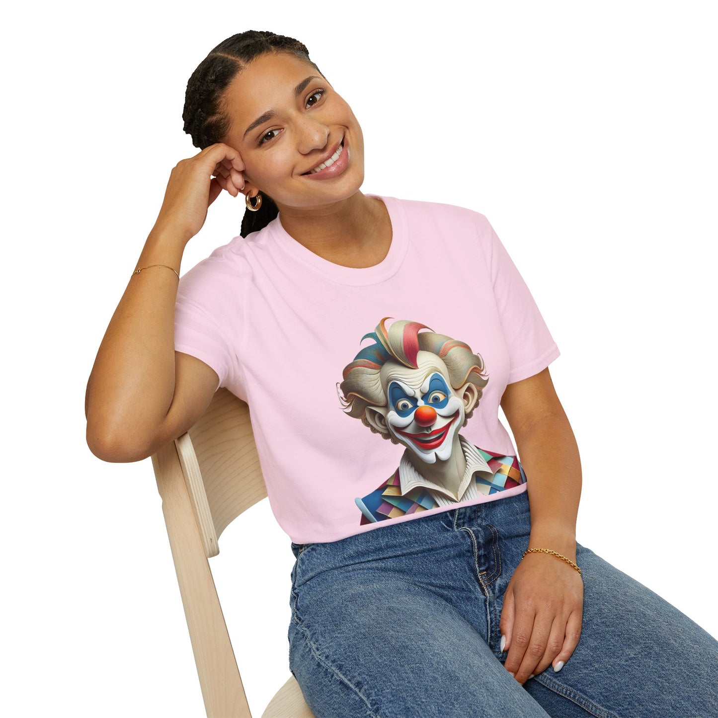 Clown Shirt, T Shirt with Clown, Funny Man Shirt, Tee Shirt with Funny Man, Circus Shirt, Shirt with Circus, Scary Man Shirt, Shirt with Scary Man