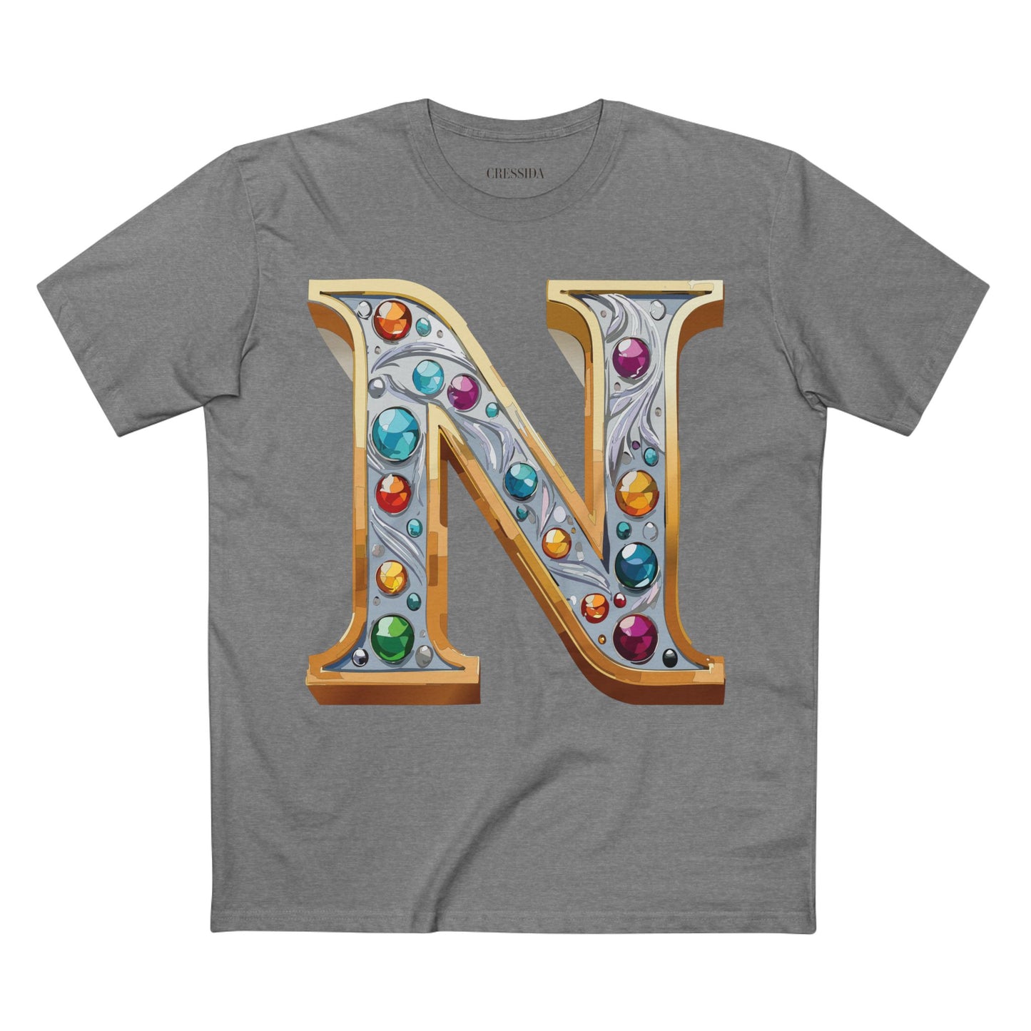 Letter Shirt, Shirt with Letters, Tee Shirt with Gold Letters