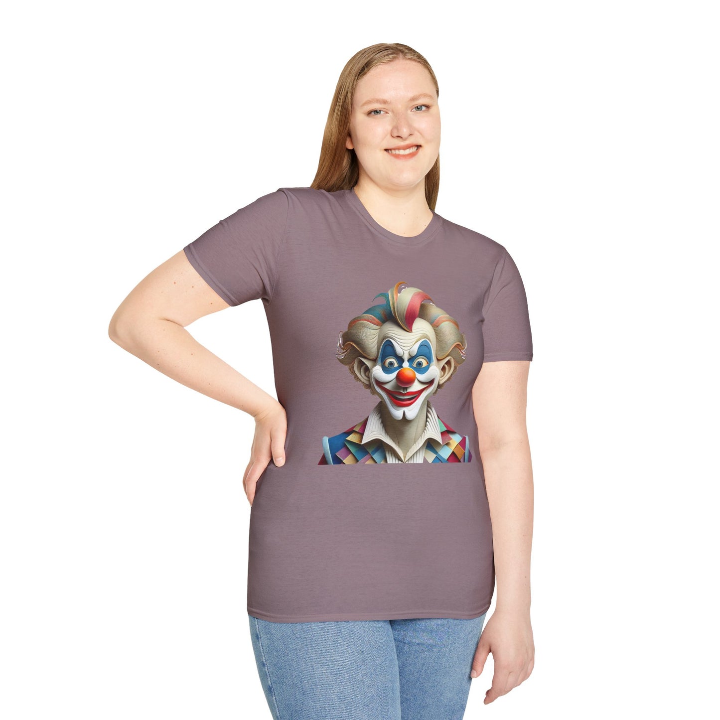 Clown Shirt, T Shirt with Clown, Funny Man Shirt, Tee Shirt with Funny Man, Circus Shirt, Shirt with Circus, Scary Man Shirt, Shirt with Scary Man