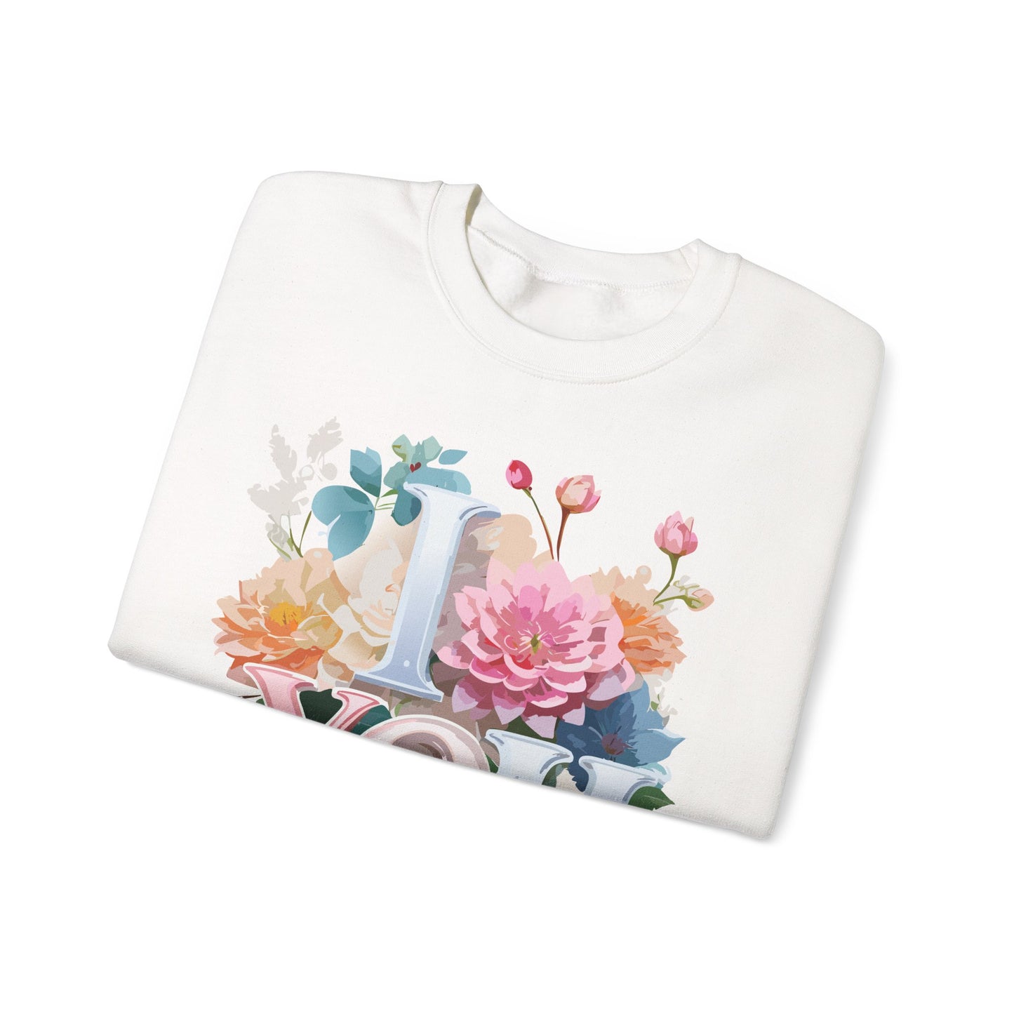 Floral Love Sweatshirt, Valentine's Day Sweatshirt, Love Flower Sweatshirt