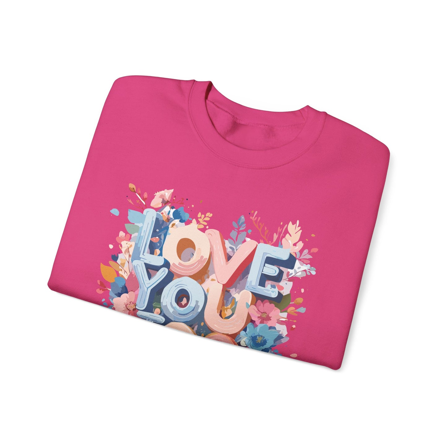 Floral Love Sweatshirt, Valentine's Day Sweatshirt, Love Flower Sweatshirt