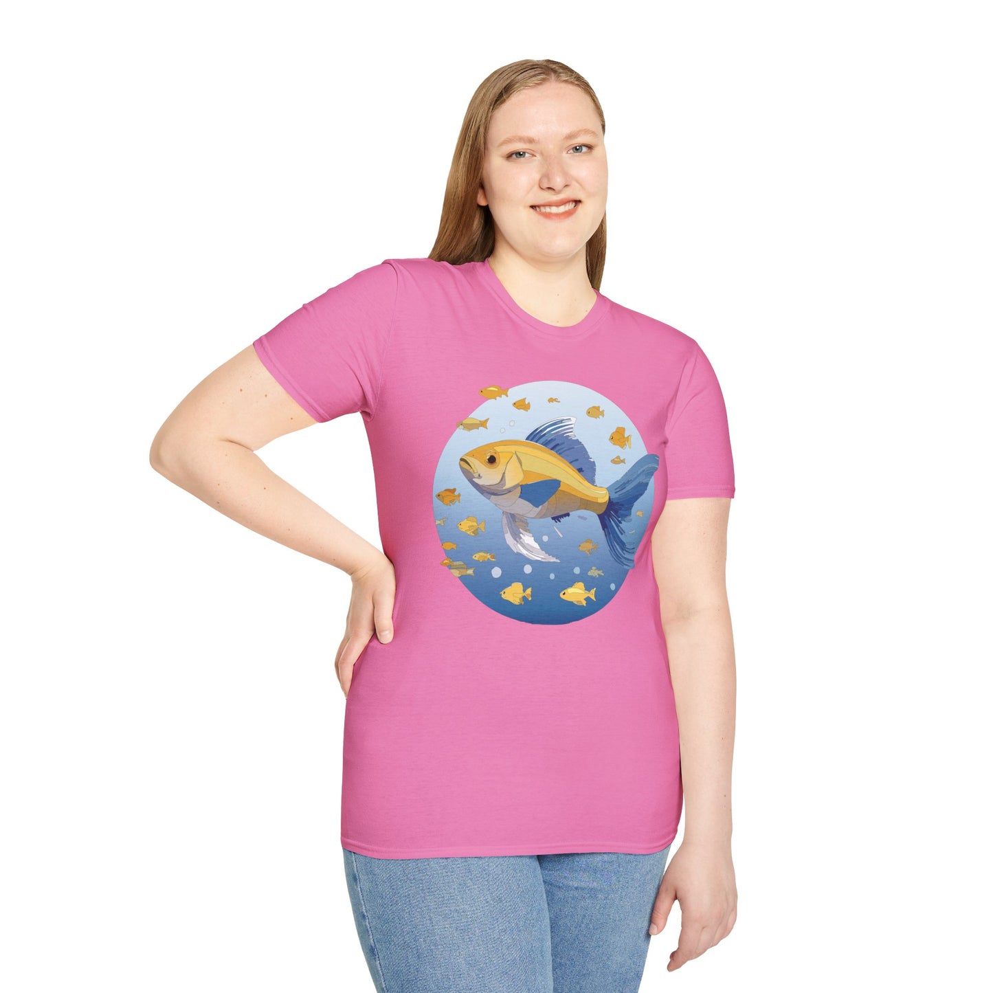 Fish Art Design Shirt, T Shirt with Fish, Graphic Shirt, Tee Shirt with Graphic Design, Shirt with Fish Graphic Art