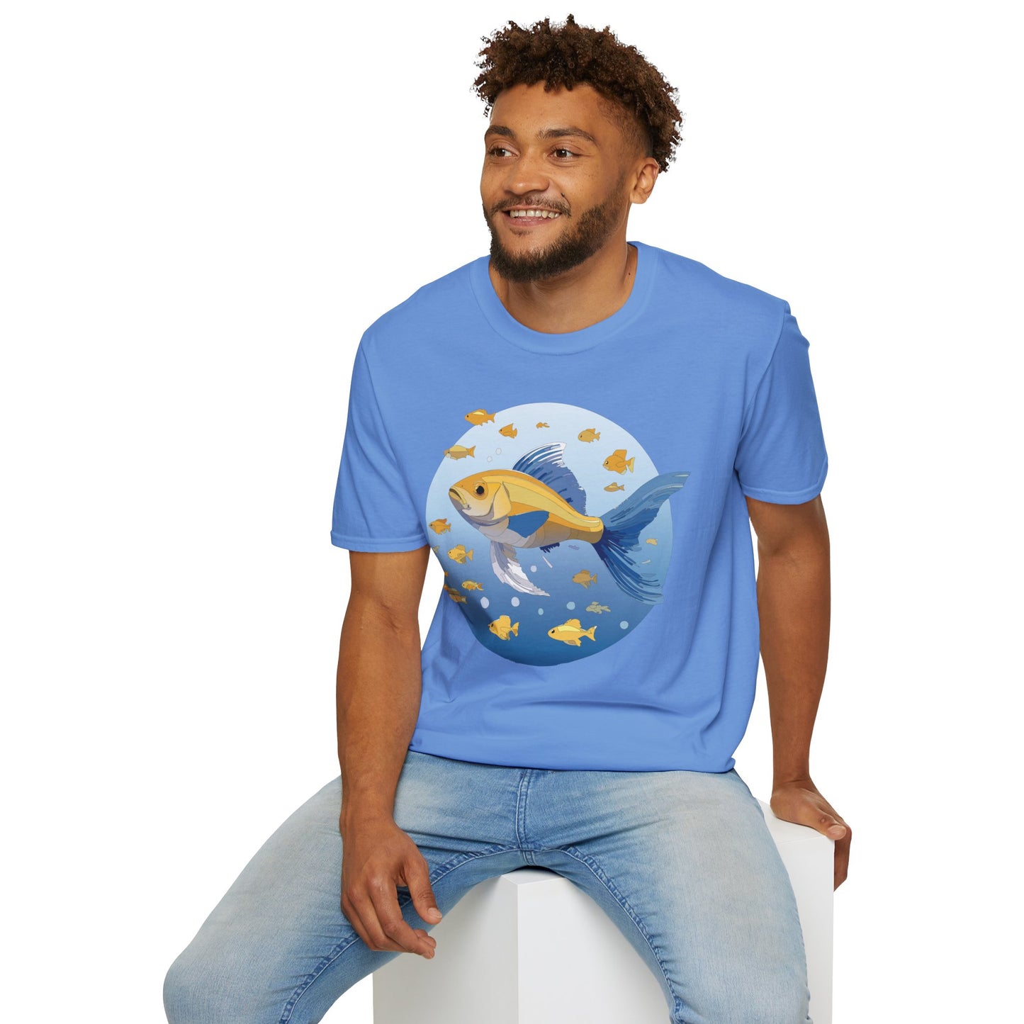 Fish Art Design Shirt, T Shirt with Fish, Graphic Shirt, Tee Shirt with Graphic Design, Shirt with Fish Graphic Art