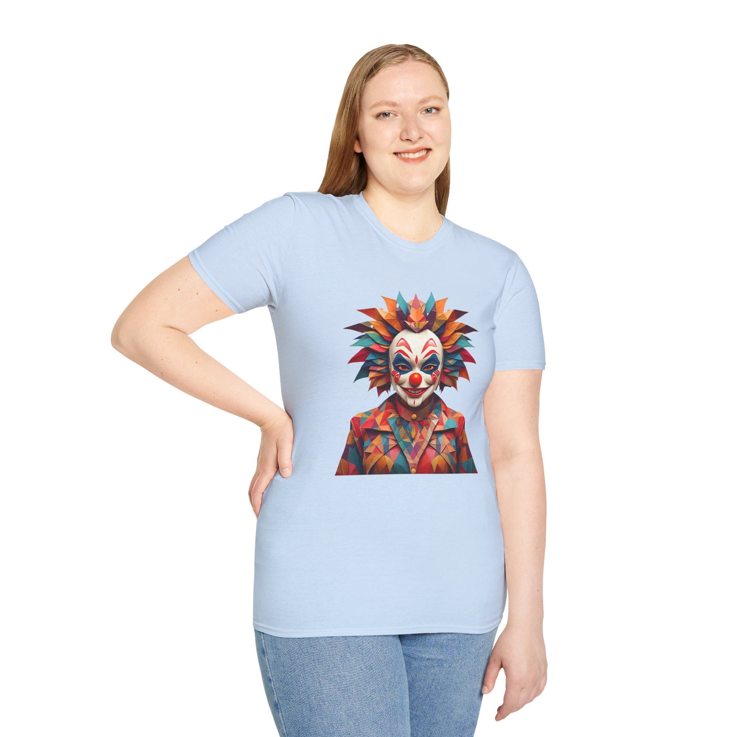 Clown Shirt, T Shirt with Clown, Funny Man Shirt, Tee Shirt with Funny Man, Circus Shirt, Shirt with Circus, Scary Man Shirt, Shirt with Scary Man