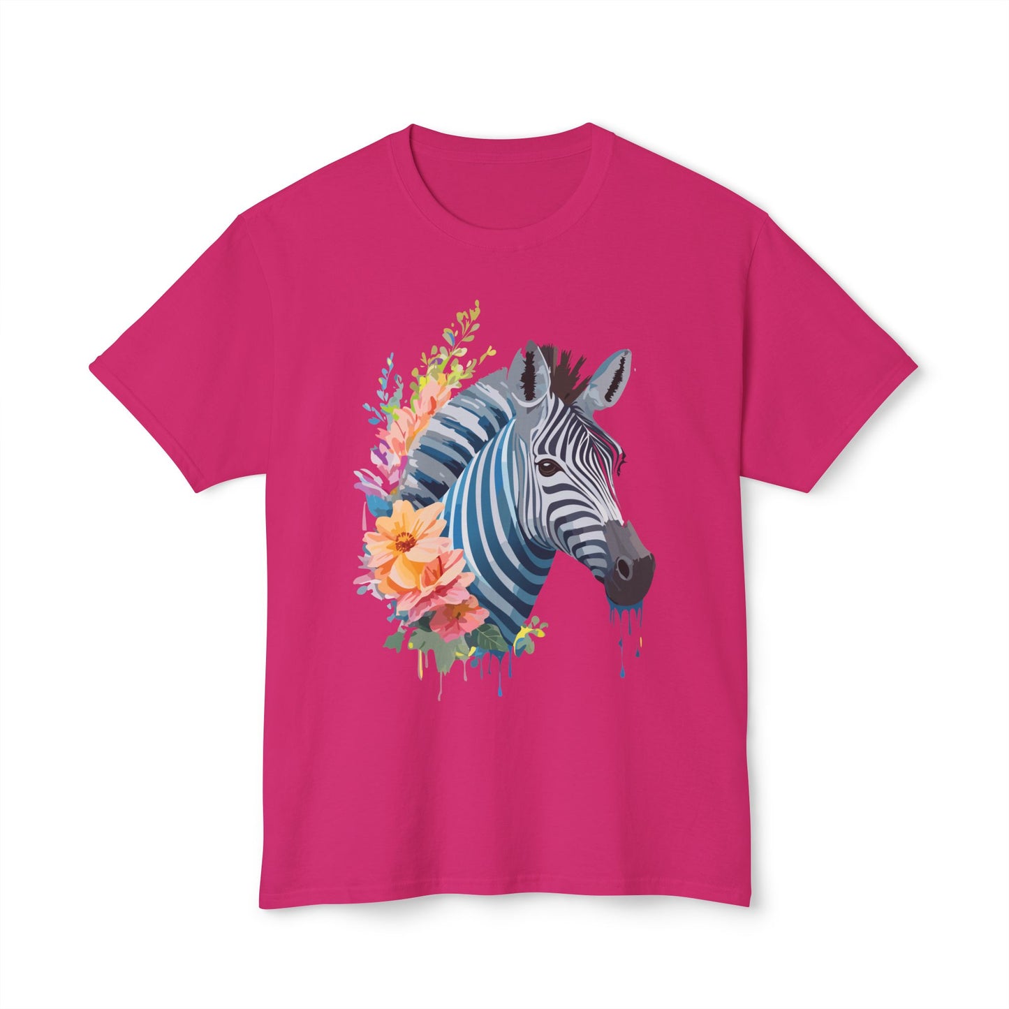 Zebra T-Shirt, Vintage Zebra Tee, Floral Tees, Zebra Art Design Shirt, Tee Shirt with Zebra 4