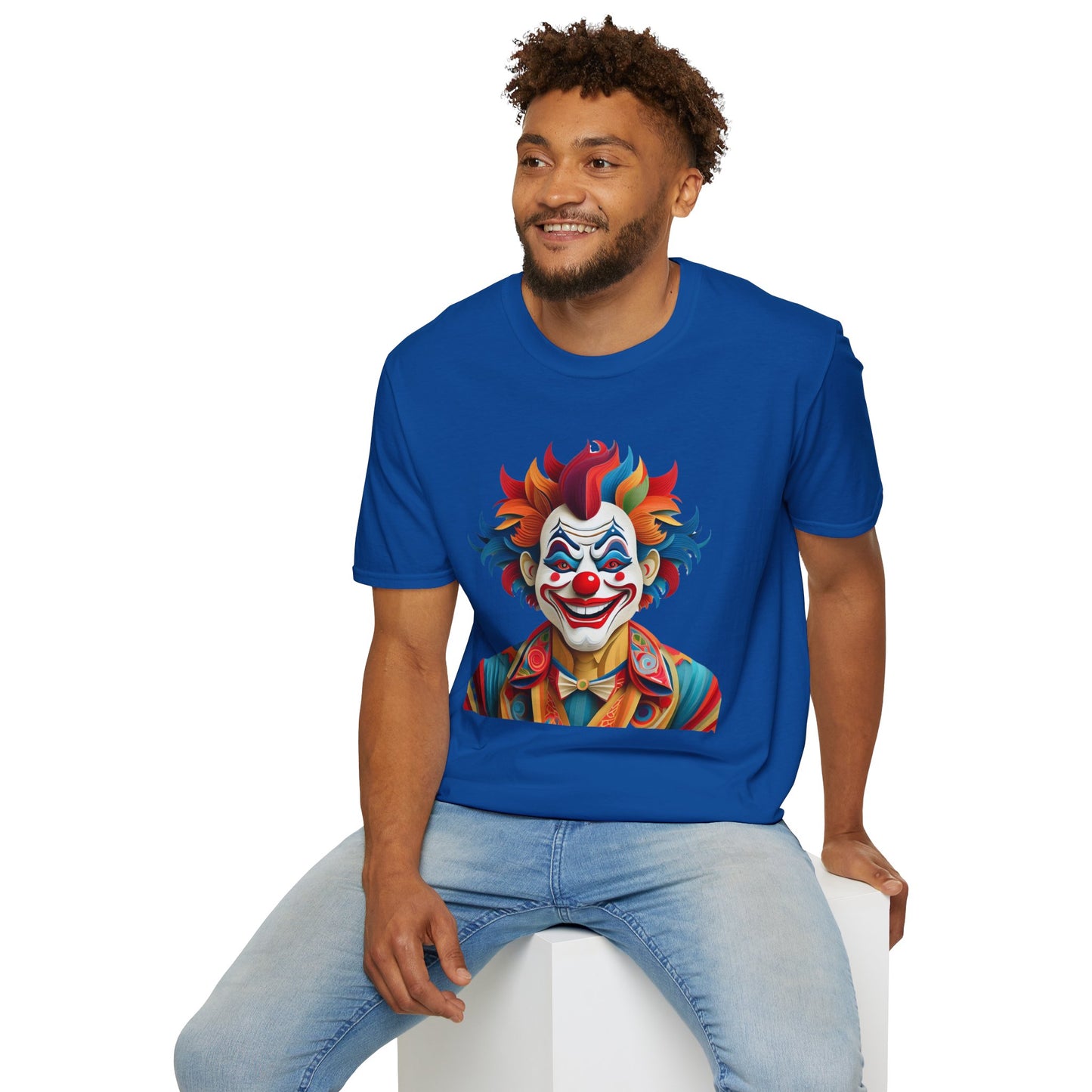 Clown Shirt, T Shirt with Clown, Funny Man Shirt, Tee Shirt with Funny Man, Circus Shirt, Shirt with Circus, Scary Man Shirt, Shirt with Scary Man