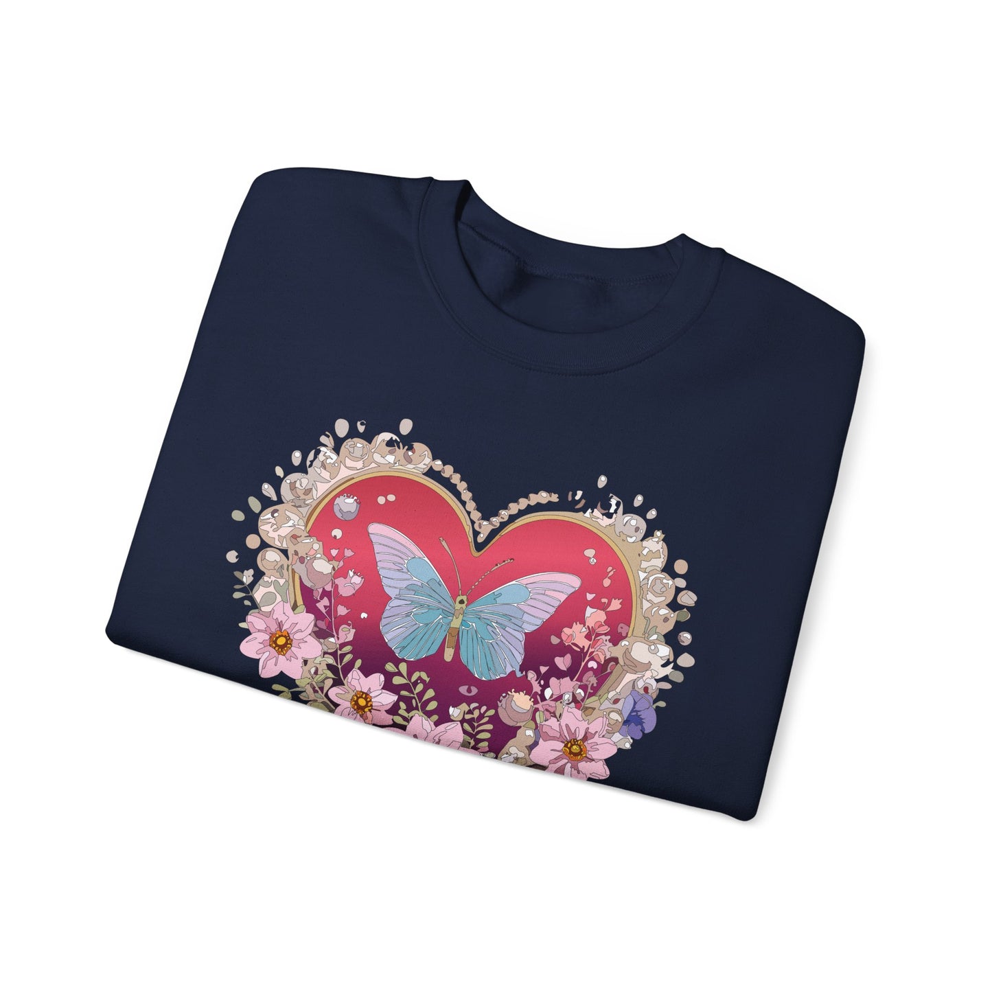 Floral Heart Sweatshirt, Floral Love Sweatshirt, Valentine's Day Sweatshirt, Heart Floral Sweatshirt