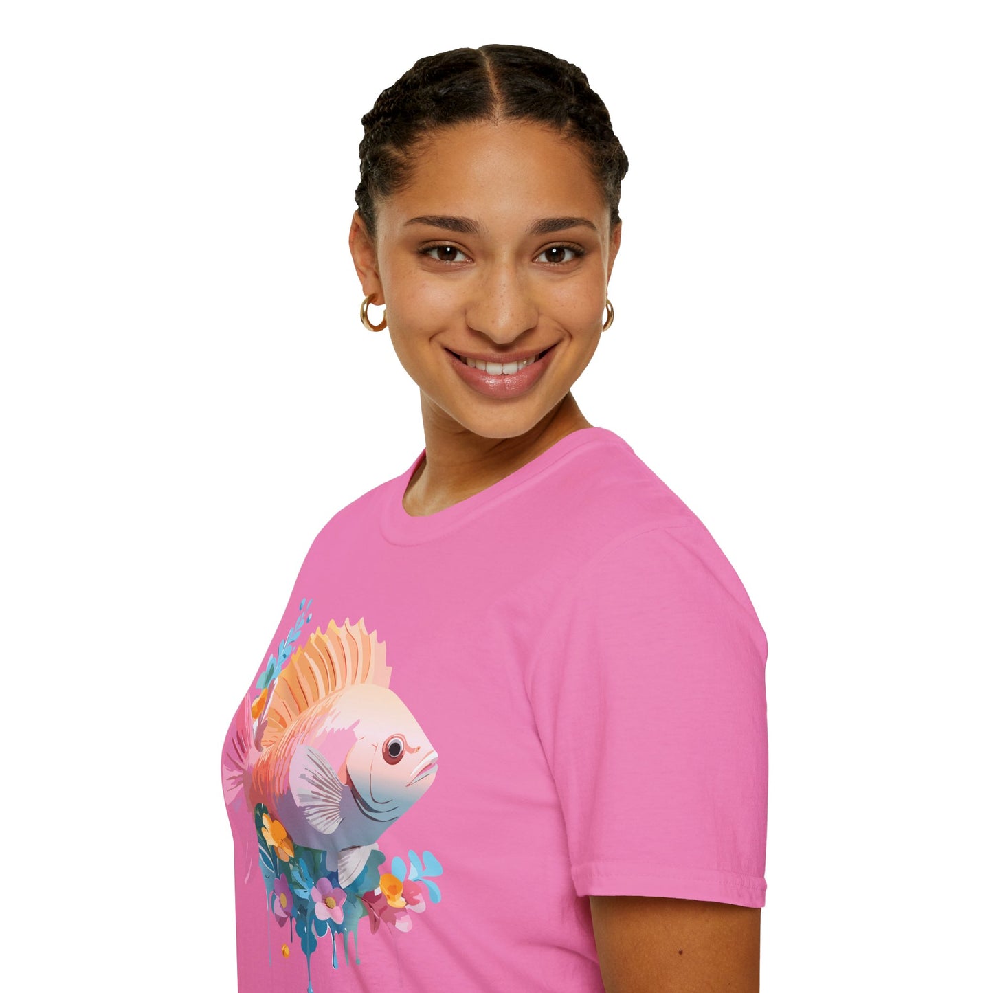 Fish Art Design Shirt, T Shirt with Fish, Graphic Shirt, Tee Shirt with Graphic Design, Shirt with Fish Graphic Art