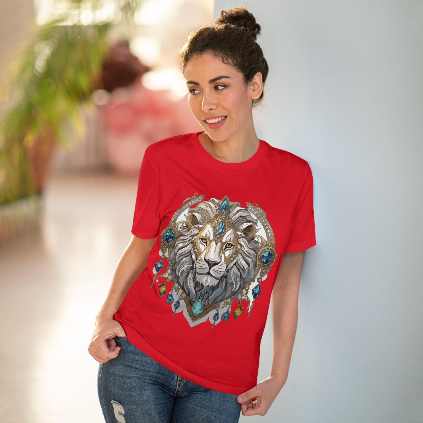 Organic T-shirt with Animals - Lion