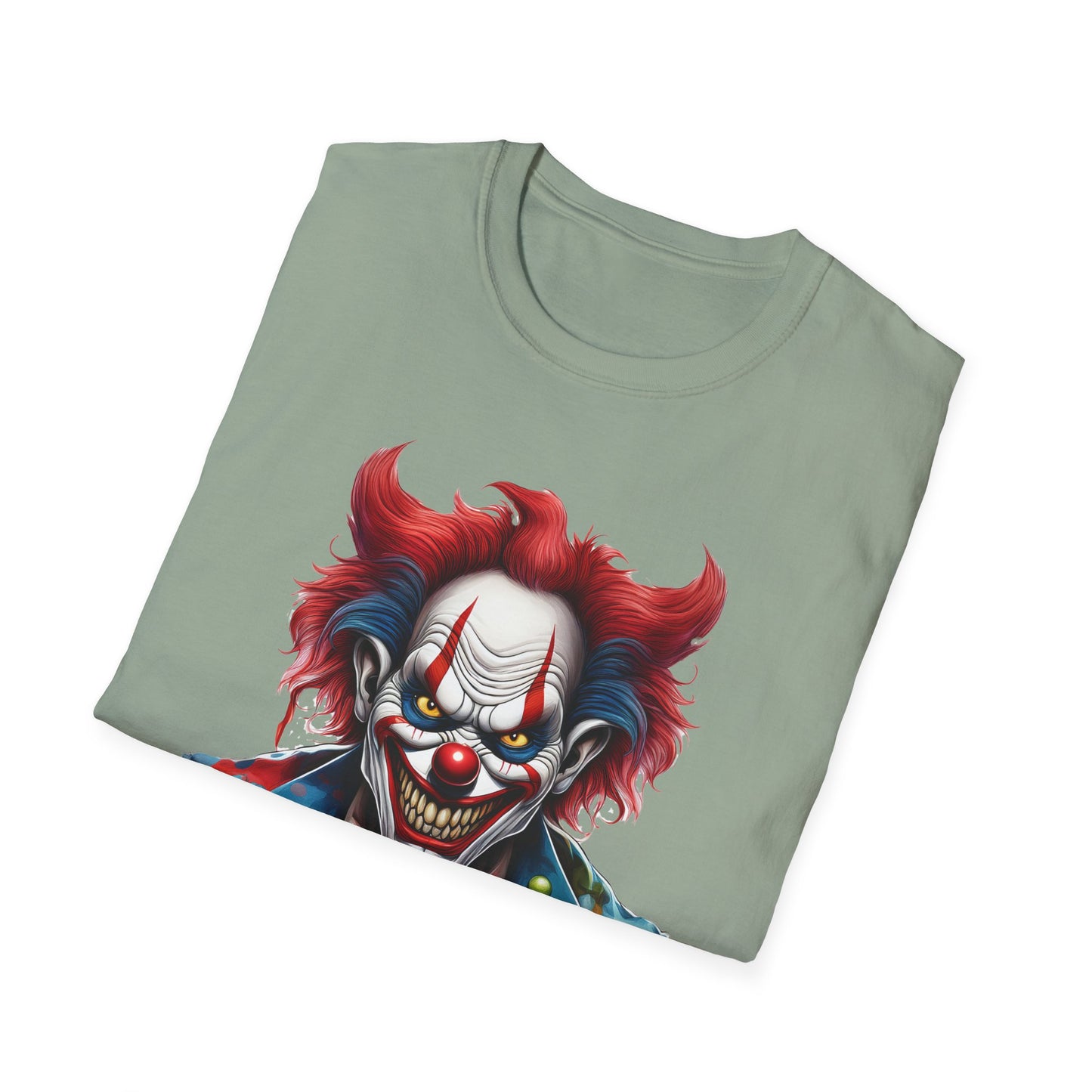 Clown Shirt, T Shirt with Clown, Funny Man Shirt, Tee Shirt with Funny Man, Circus Shirt, Shirt with Circus, Scary Man Shirt, Shirt with Scary Man