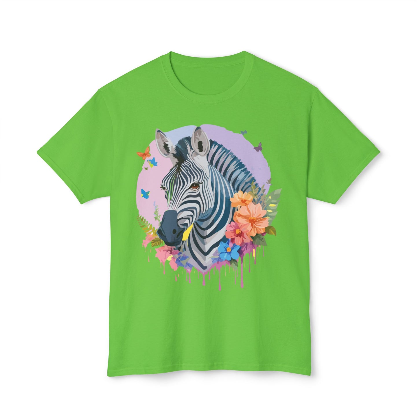Zebra T-Shirt, Vintage Zebra Tee, Floral Tees, Zebra Art Design Shirt, Tee Shirt with Zebra 3