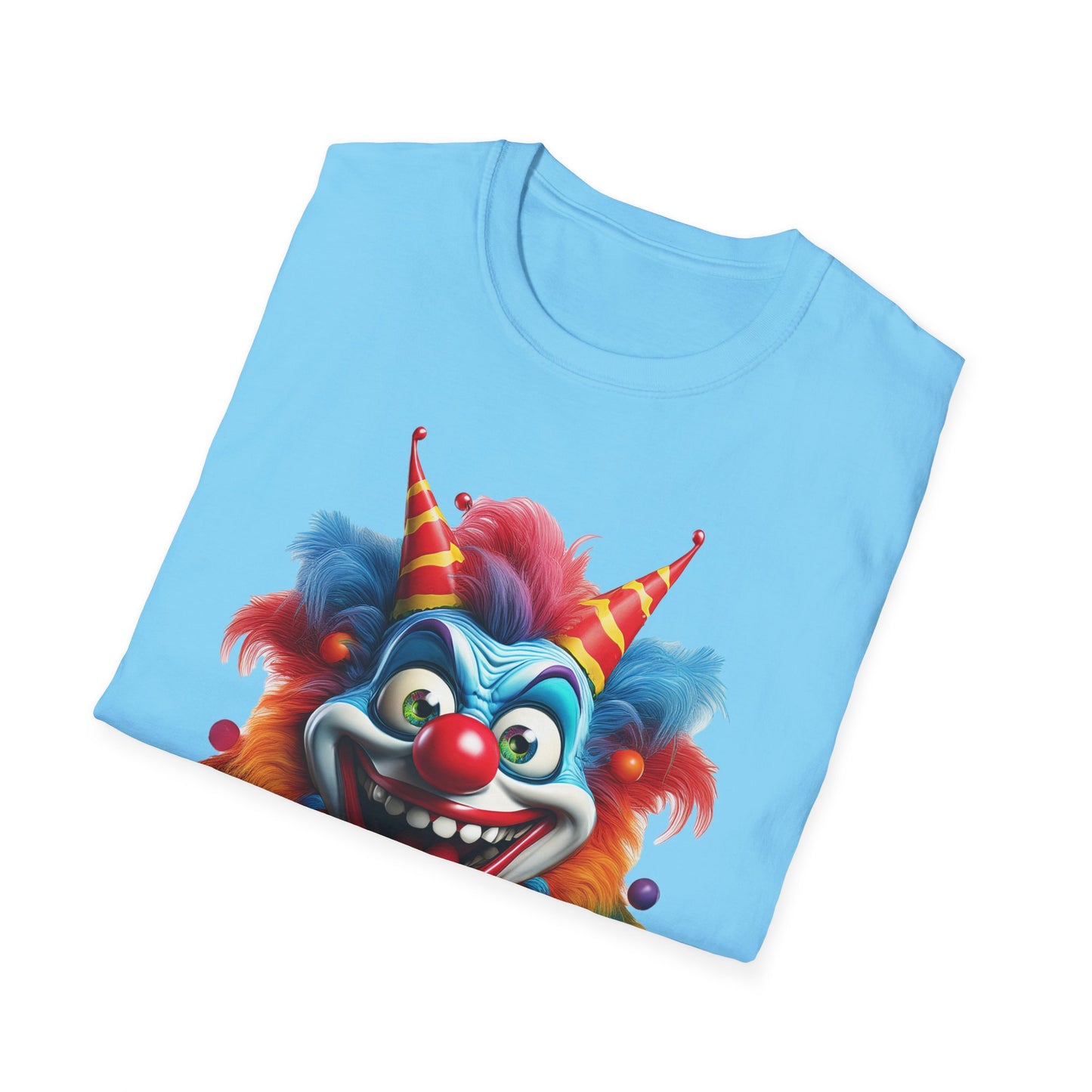 Clown Shirt, T Shirt with Clown, Funny Man Shirt, Tee Shirt with Funny Man, Circus Shirt, Shirt with Circus, Scary Man Shirt, Shirt with Scary Man