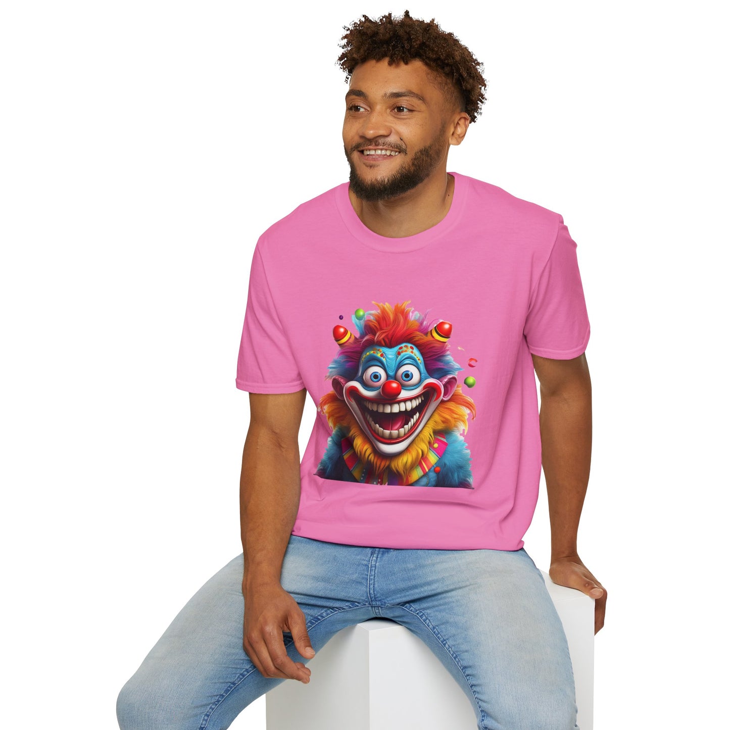 Clown Shirt, T Shirt with Clown, Funny Man Shirt, Tee Shirt with Funny Man, Circus Shirt, Shirt with Circus, Scary Man Shirt, Shirt with Scary Man