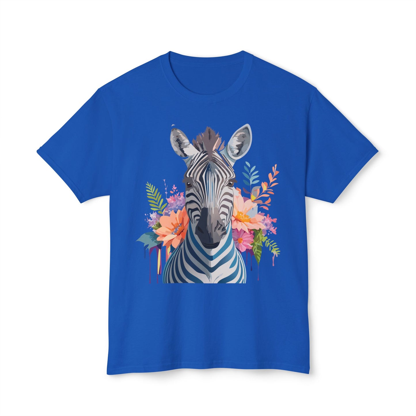Zebra T-Shirt, Vintage Zebra Tee, Floral Tees, Zebra Art Design Shirt, Tee Shirt with Zebra 5