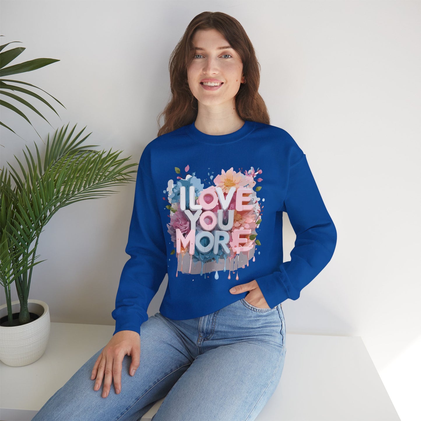 Floral Love Sweatshirt, Valentine's Day Sweatshirt, Love Flower Sweatshirt