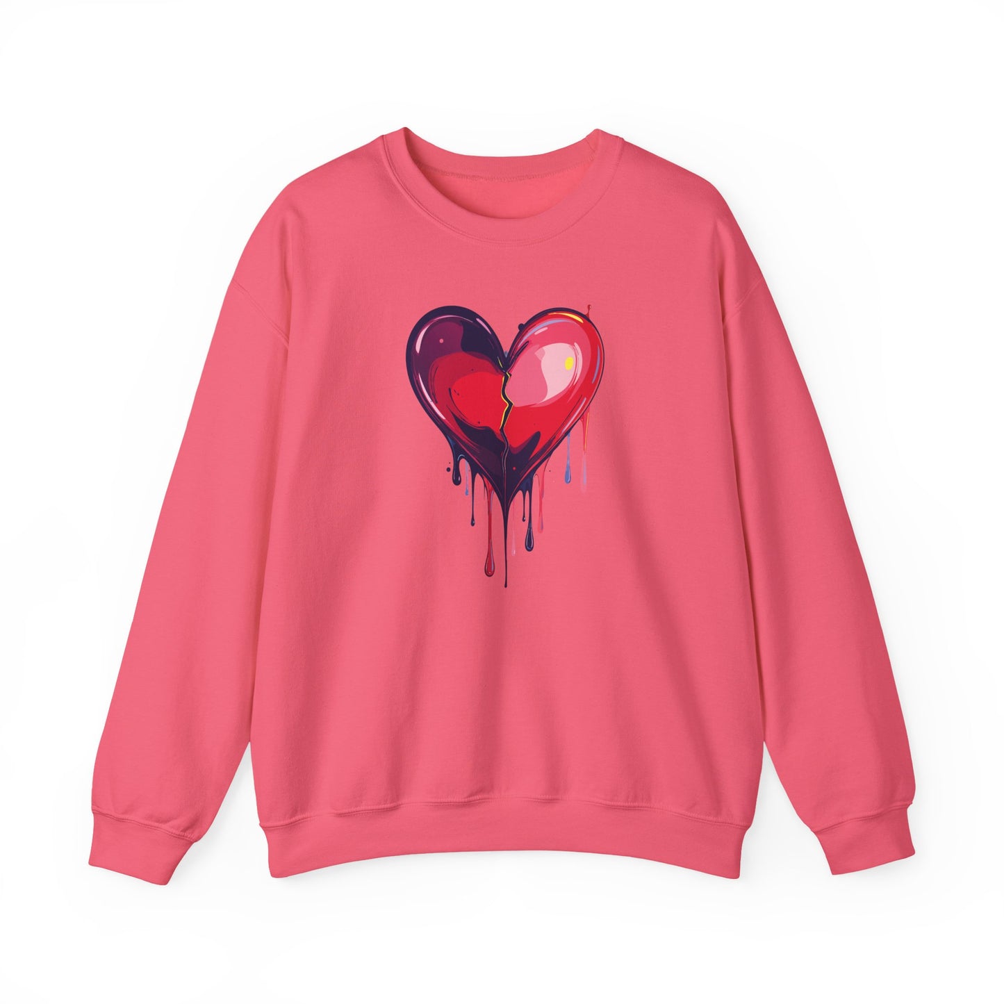 Big Red Heart Sweatshirt, Floral Red Heart Sweatshirt, Floral Love Sweatshirt, Valentine's Day Sweatshirt, Heart Floral Sweatshirt 118