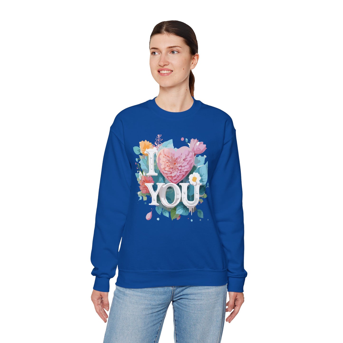 Floral Love Sweatshirt, Valentine's Day Sweatshirt, Love Flower Sweatshirt