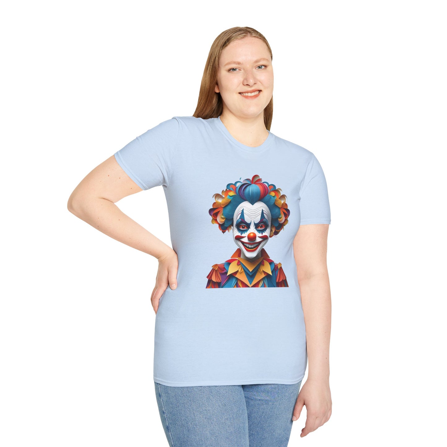 Clown Shirt, T Shirt with Clown, Funny Man Shirt, Tee Shirt with Funny Man, Circus Shirt, Shirt with Circus, Scary Man Shirt, Shirt with Scary Man