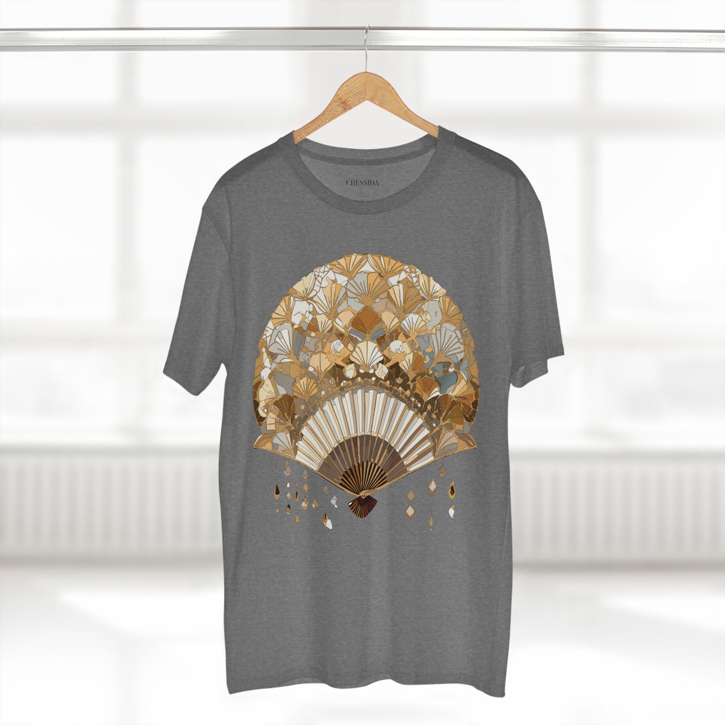 Fan shirt, Shirt with Fan, Tee Shirt with Antique Fan