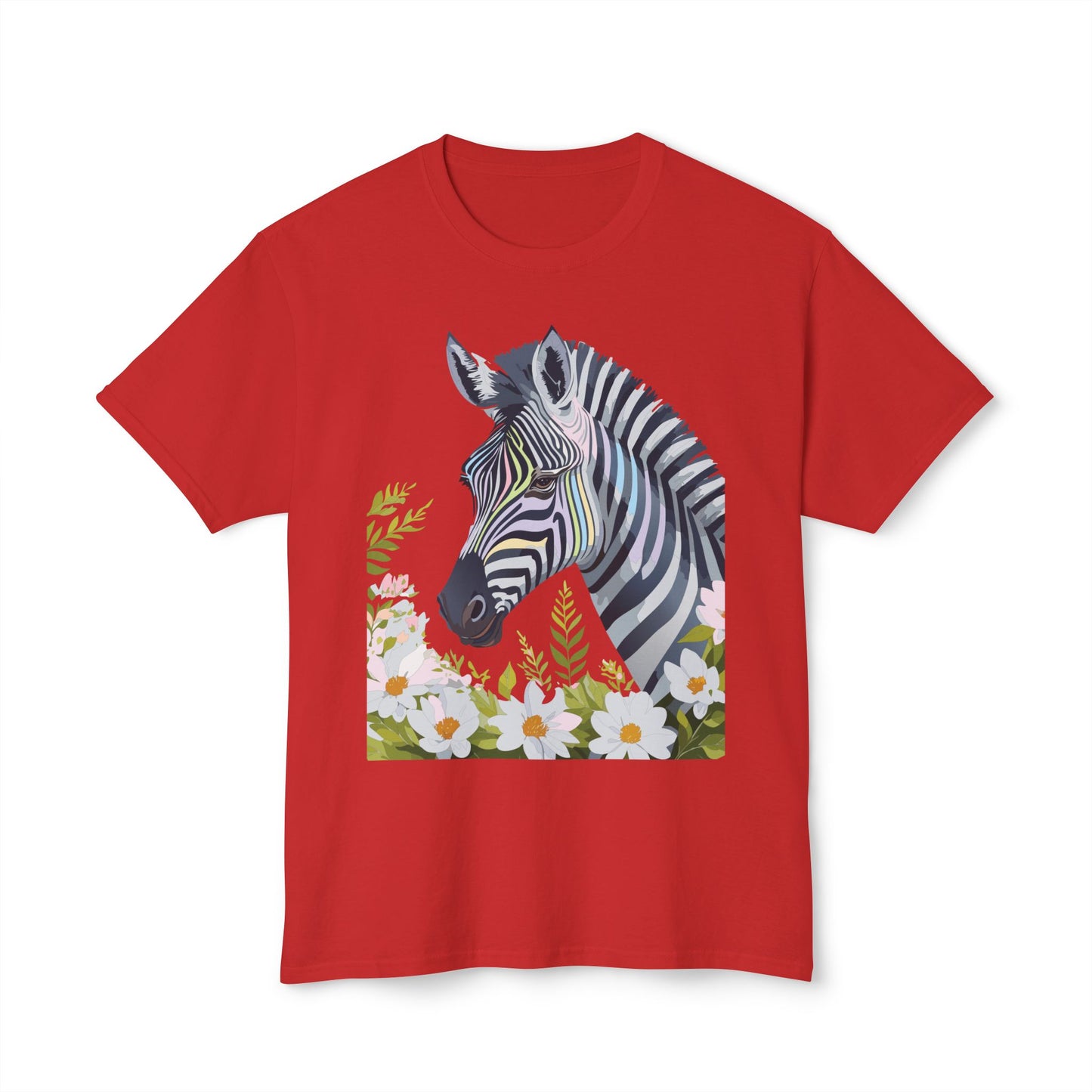 Zebra T-Shirt, Vintage Zebra Tee, Floral Tees, Zebra Art Design Shirt, Tee Shirt with Zebra 7