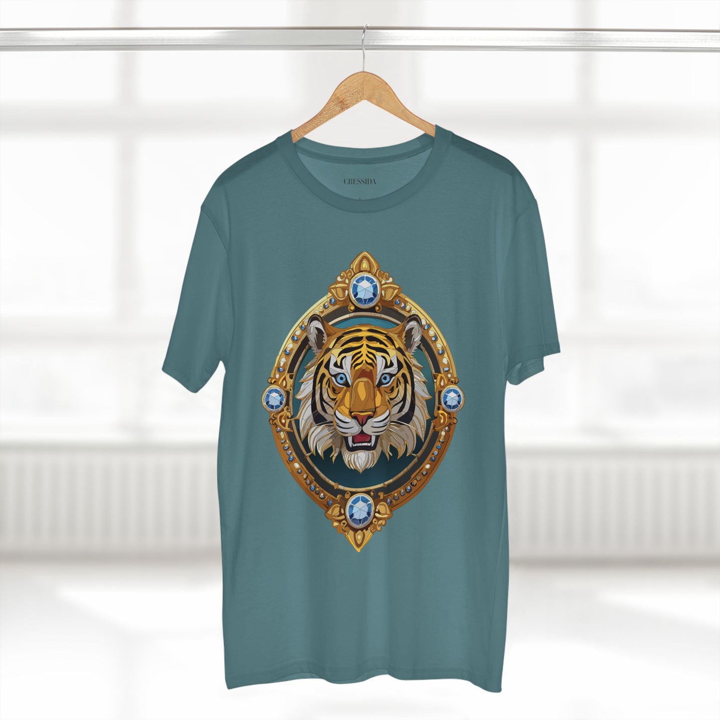 Unisex Premium Cotton Tee Shirt With Antique Animal Medallion Design