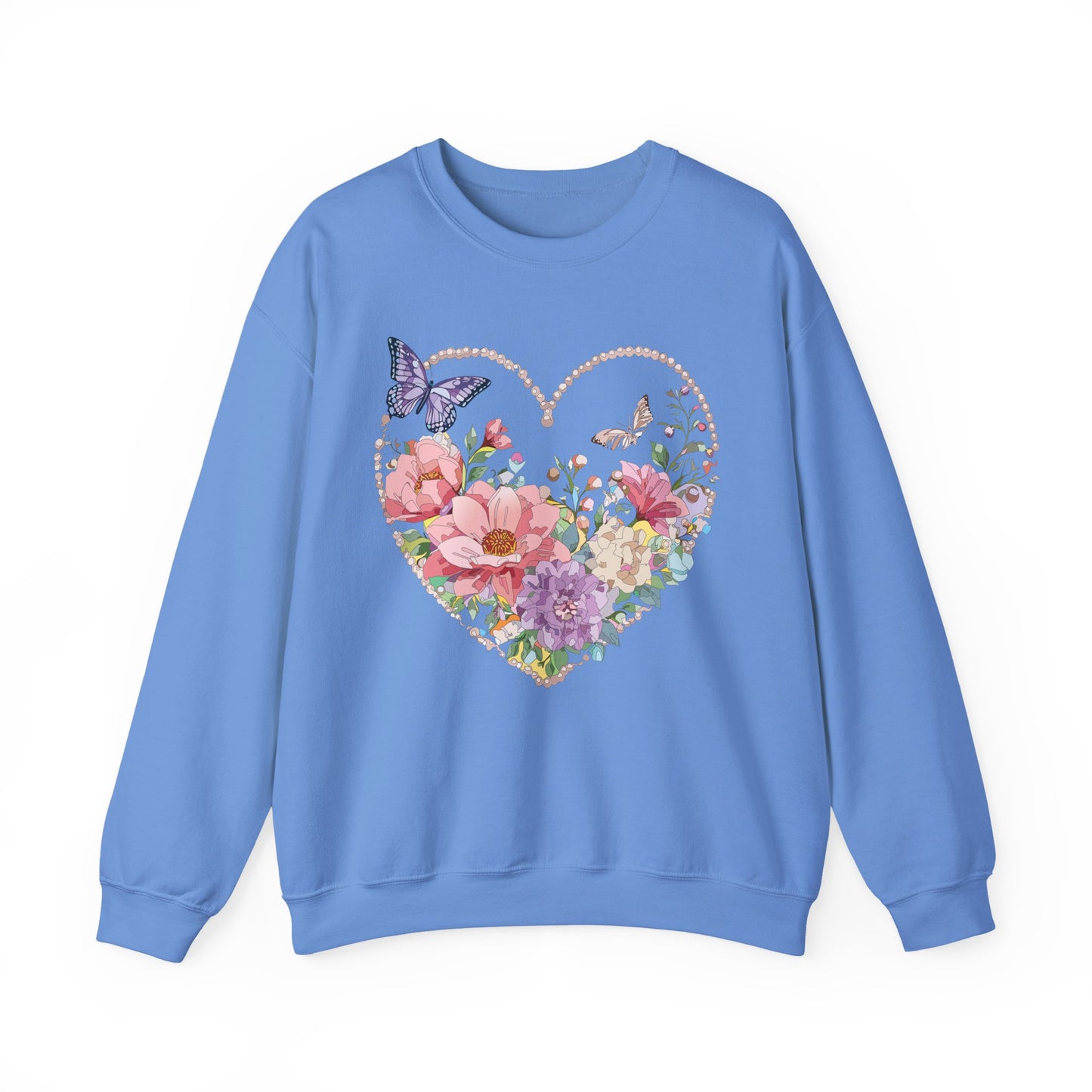 Floral Heart Sweatshirt, Floral Love Sweatshirt, Valentine's Day Sweatshirt, Heart Floral Sweatshirt