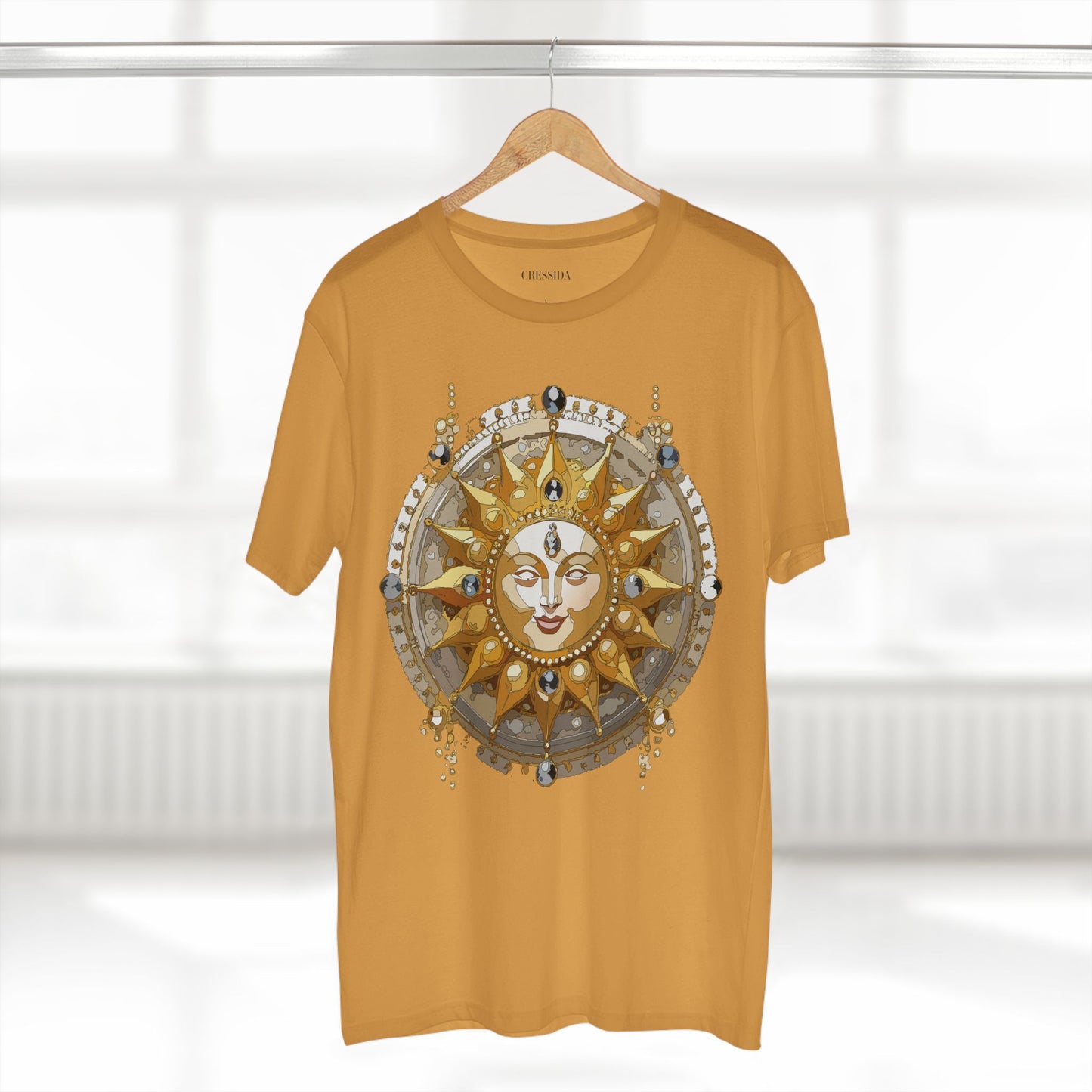 Sun Shirt, Shirt with Sun, Tee Shirt with Gold Sun