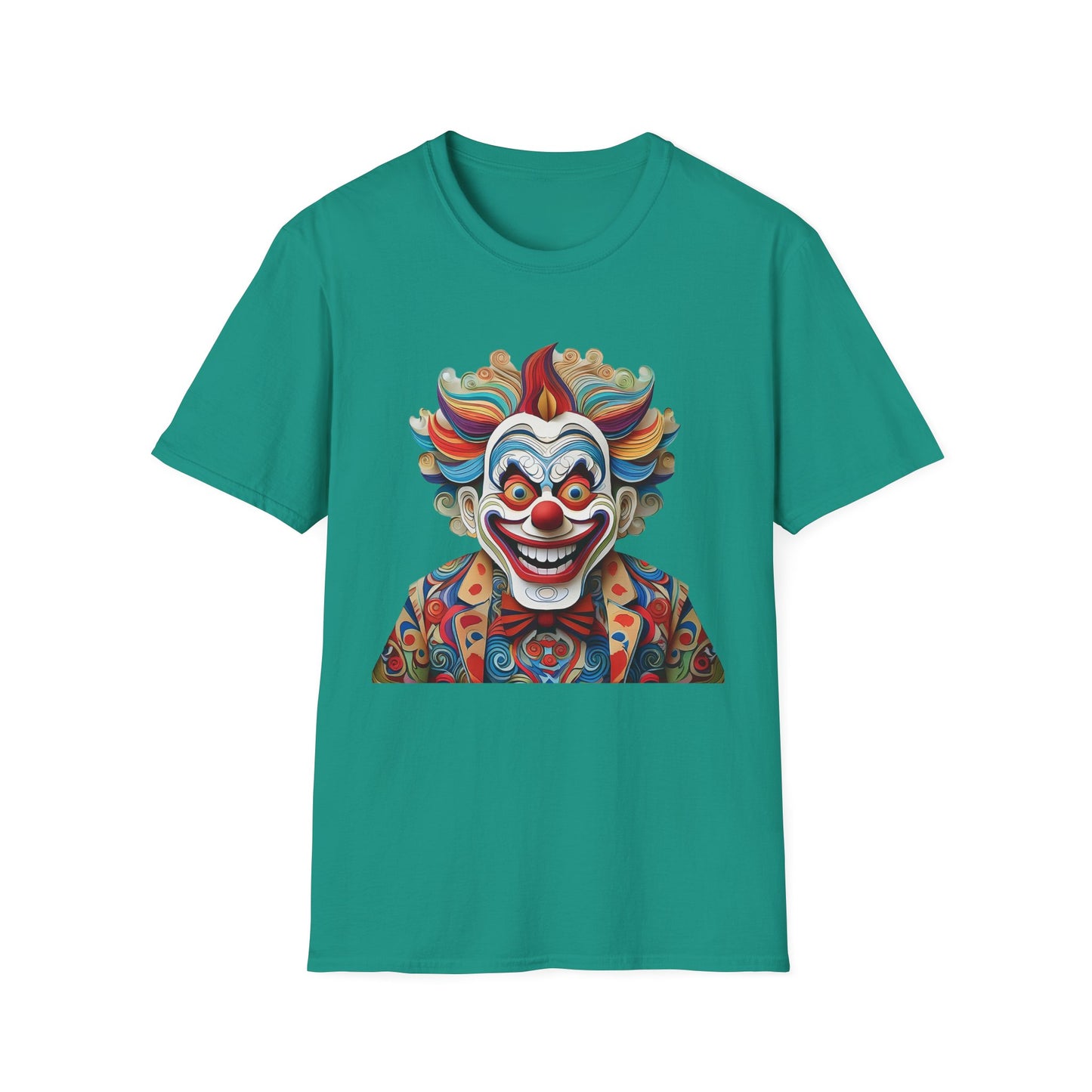 Clown Shirt, T Shirt with Clown, Funny Man Shirt, Tee Shirt with Funny Man, Circus Shirt, Shirt with Circus, Scary Man Shirt, Shirt with Scary Man