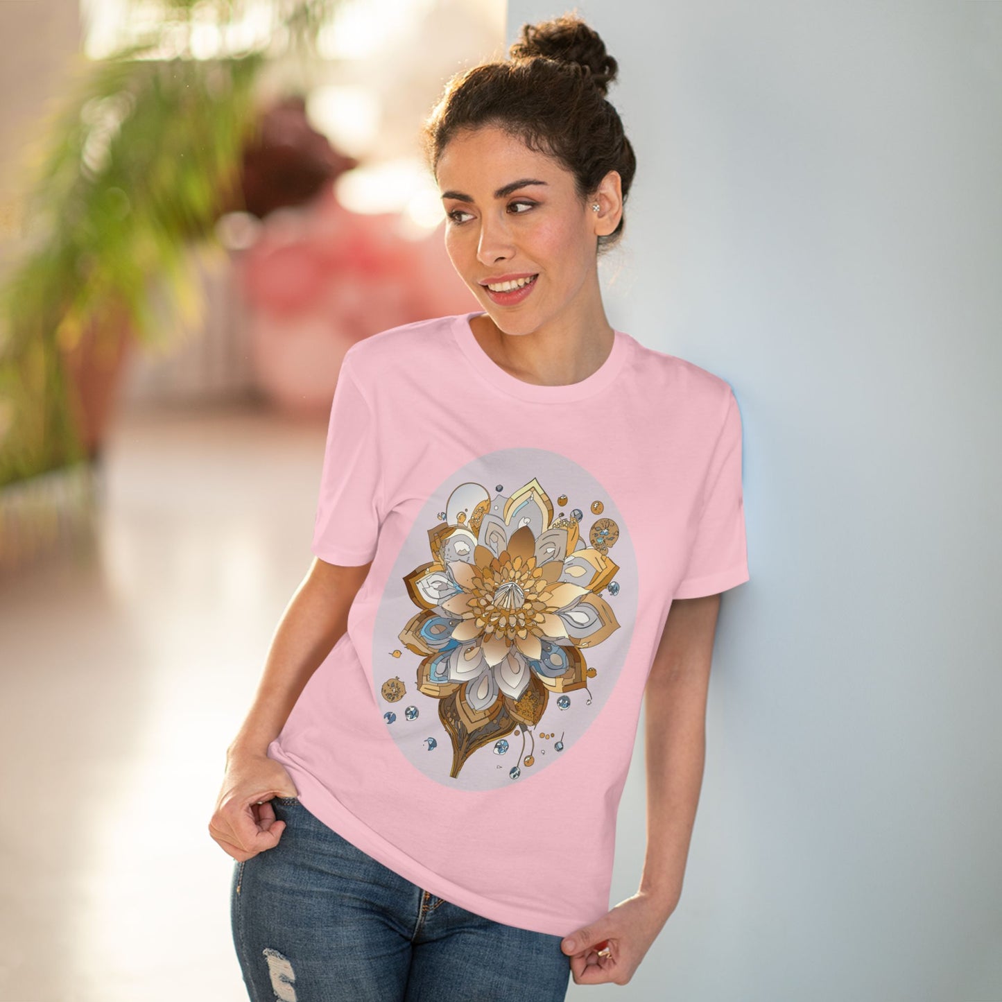 Organic T-shirt with Flower