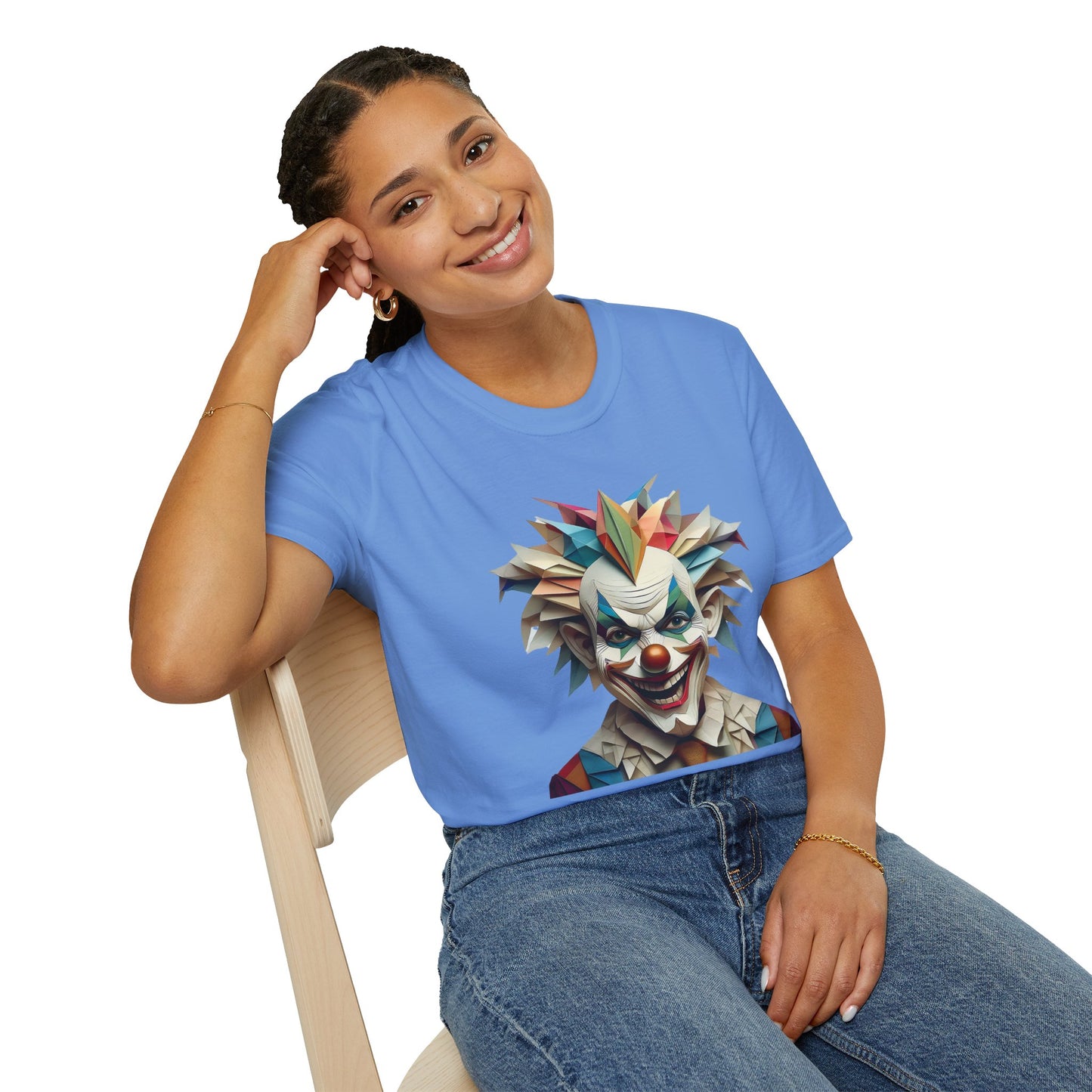 Clown Shirt, T Shirt with Clown, Funny Man Shirt, Tee Shirt with Funny Man, Circus Shirt, Shirt with Circus, Scary Man Shirt, Shirt with Scary Man