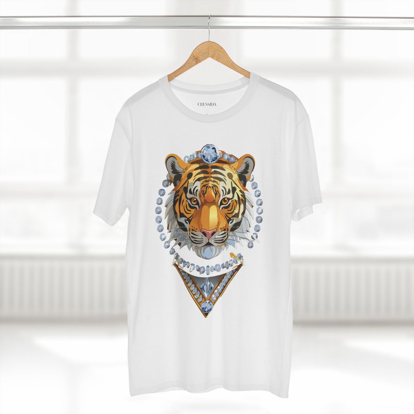 Unisex Premium Cotton Tee Shirt Featuring Antique Animal Medallion Art