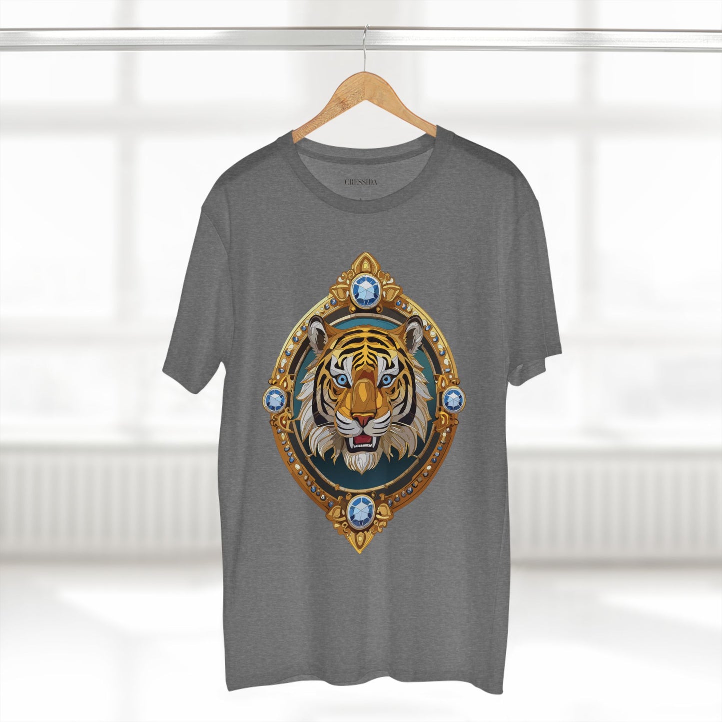 Unisex Premium Cotton Tee Shirt With Antique Animal Medallion Design