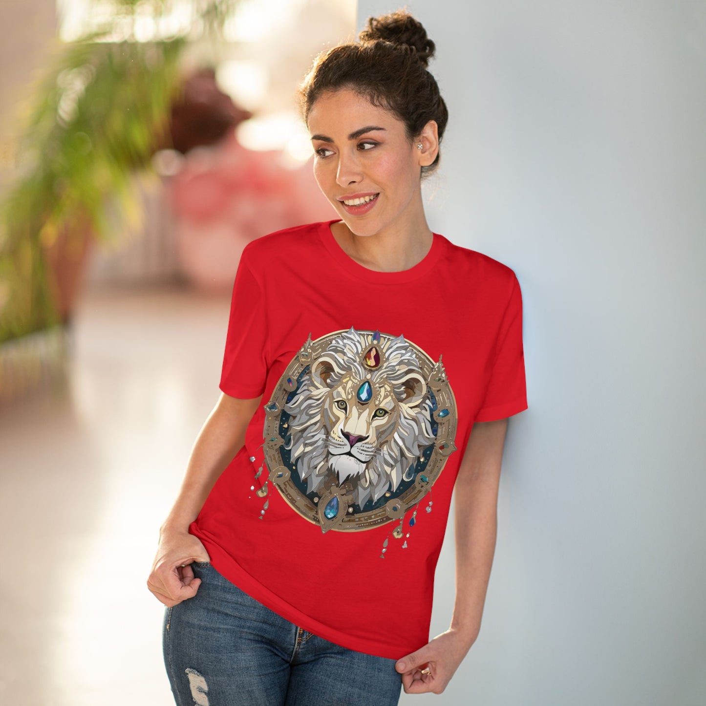 Organic T-shirt with Animals - Lion