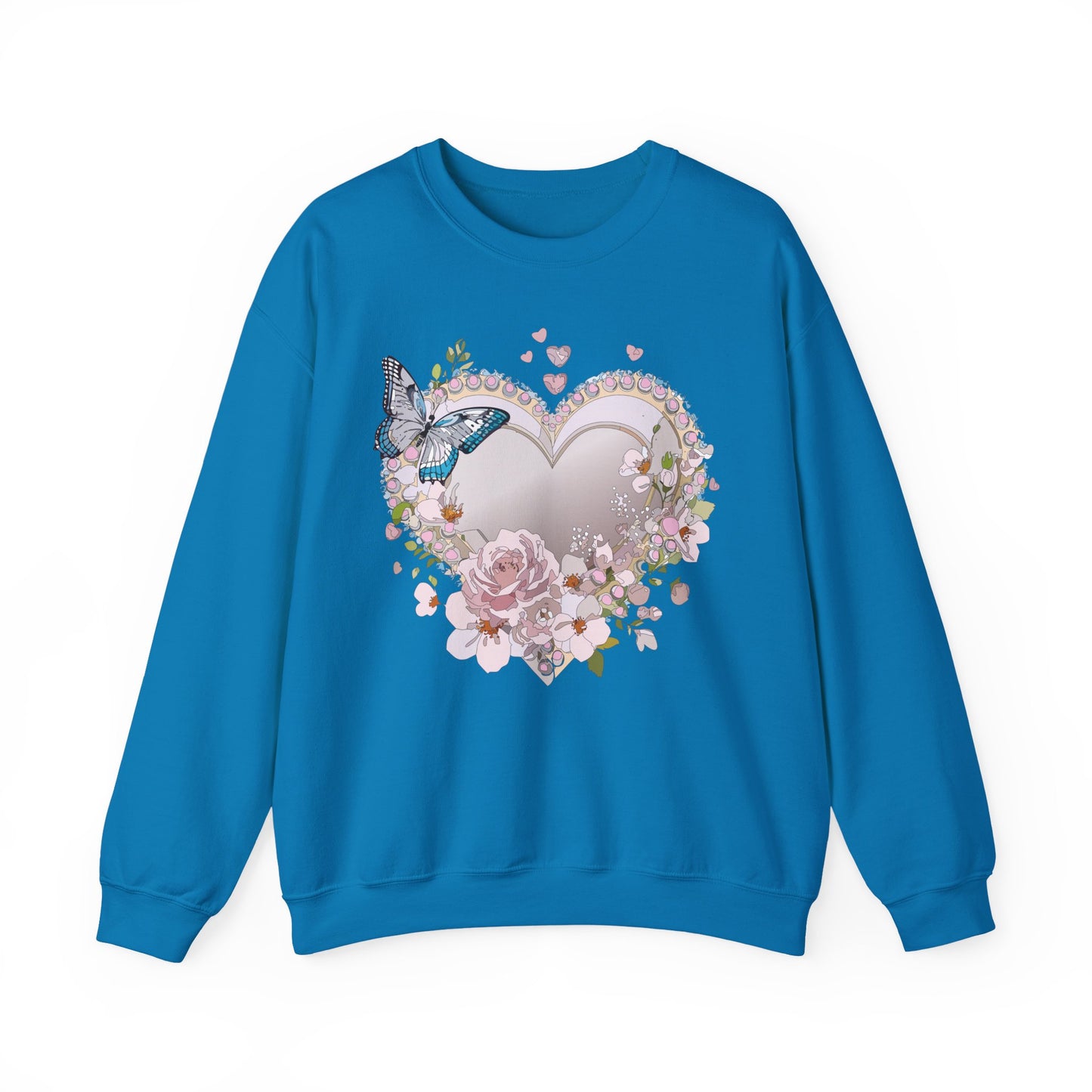 Floral Heart Sweatshirt, Floral Love Sweatshirt, Valentine's Day Sweatshirt, Heart Floral Sweatshirt