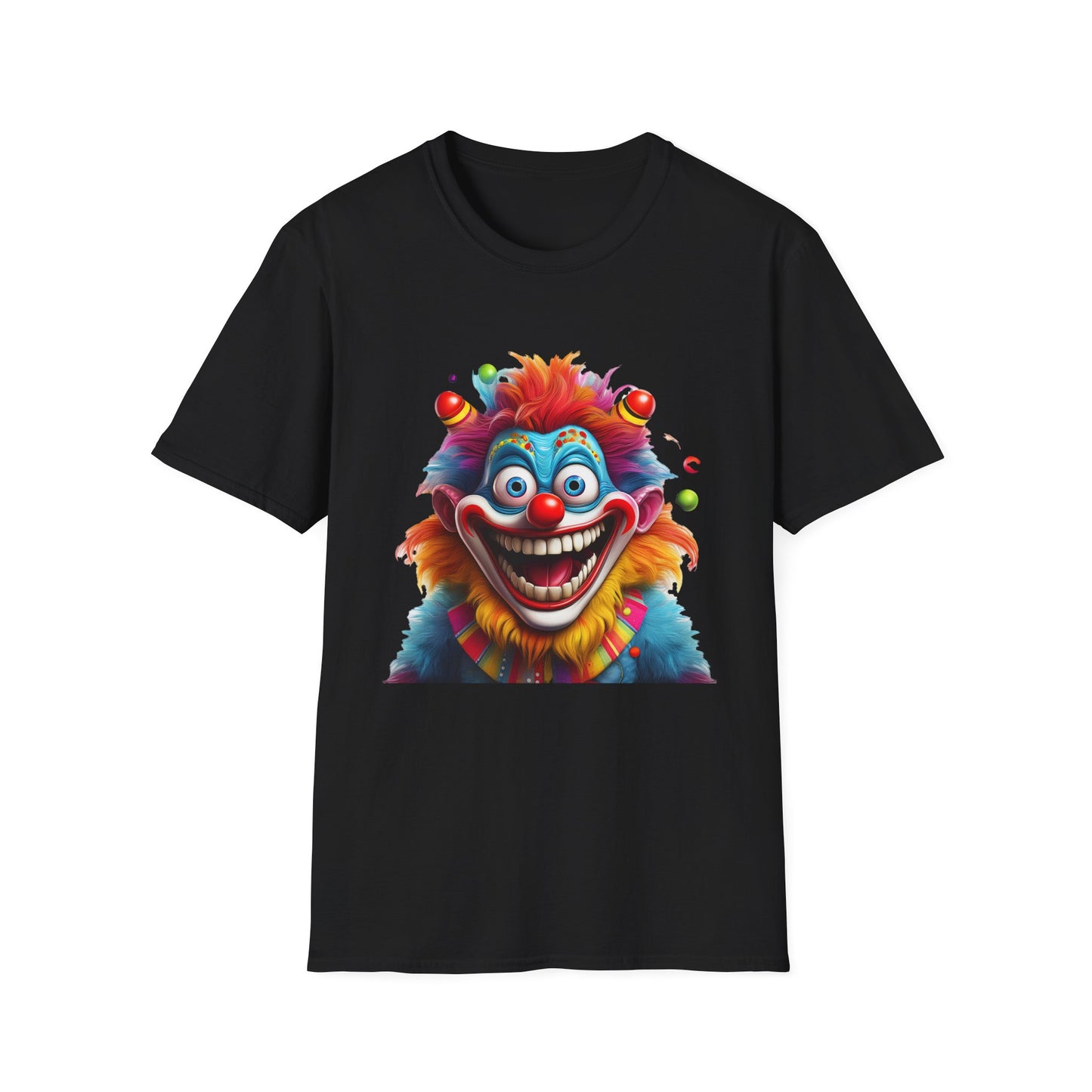 Clown Shirt, T Shirt with Clown, Funny Man Shirt, Tee Shirt with Funny Man, Circus Shirt, Shirt with Circus, Scary Man Shirt, Shirt with Scary Man