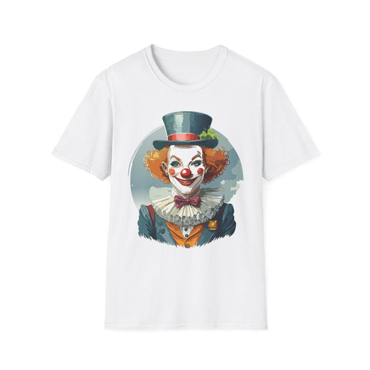 Clown Shirt, T Shirt with Clown, Funny Man Shirt, Tee Shirt with Funny Man, Circus Shirt, Shirt with Circus, Scary Man Shirt, Shirt with Scary Man