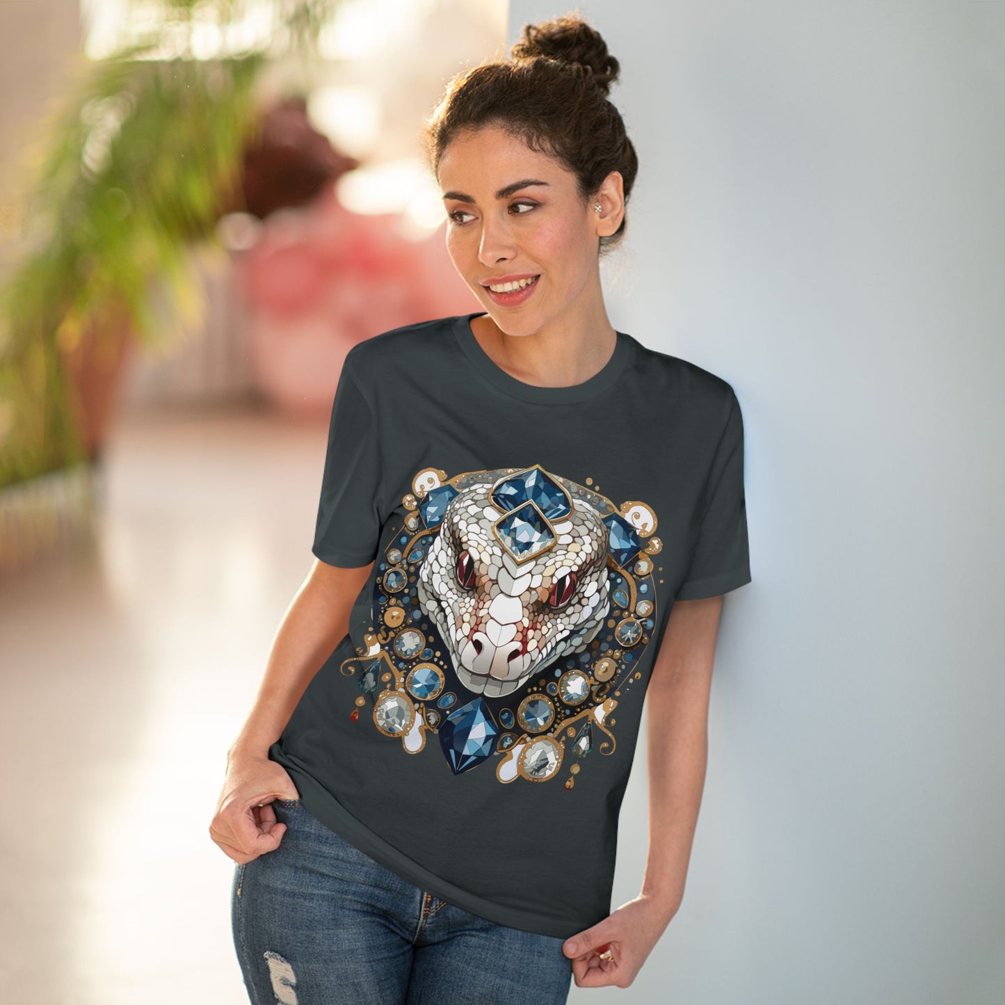 Organic T-shirt with Animals - Python