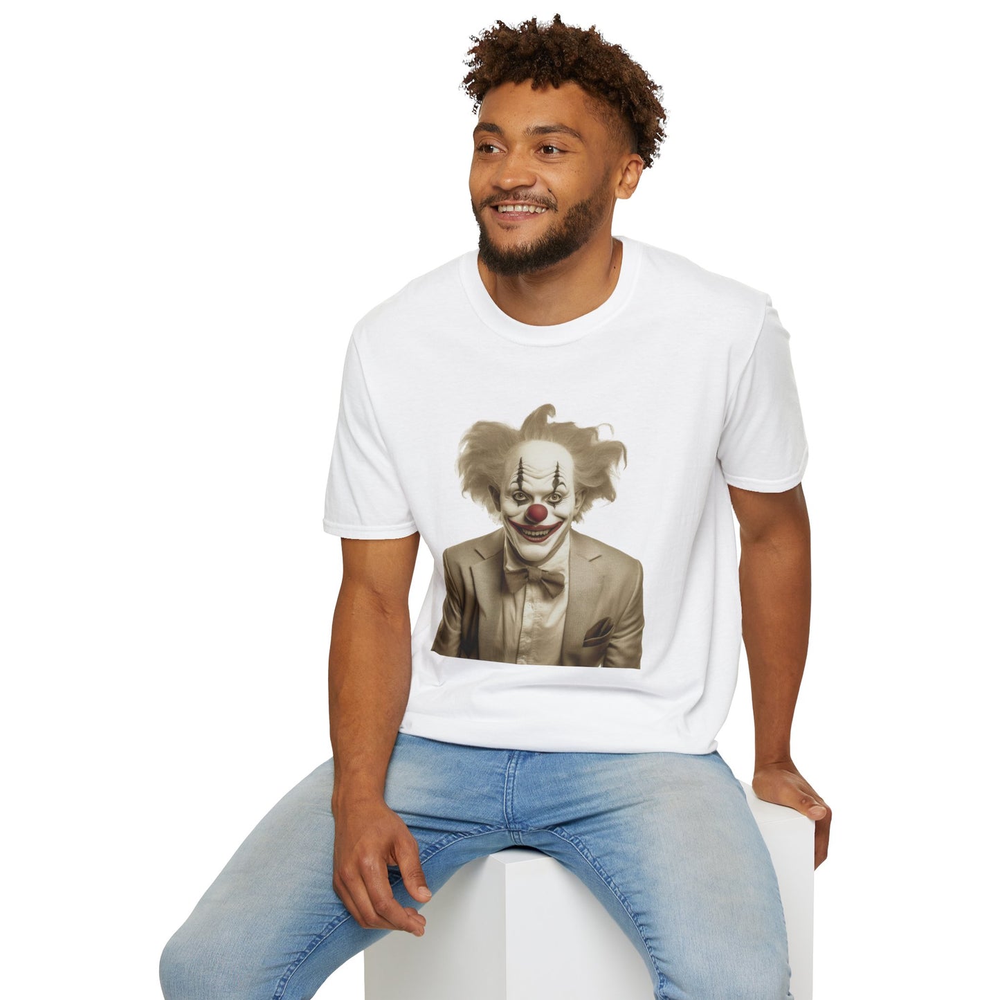 Clown Shirt, T Shirt with Clown, Funny Man Shirt, Tee Shirt with Funny Man, Circus Shirt, Shirt with Circus, Scary Man Shirt, Shirt with Scary Man