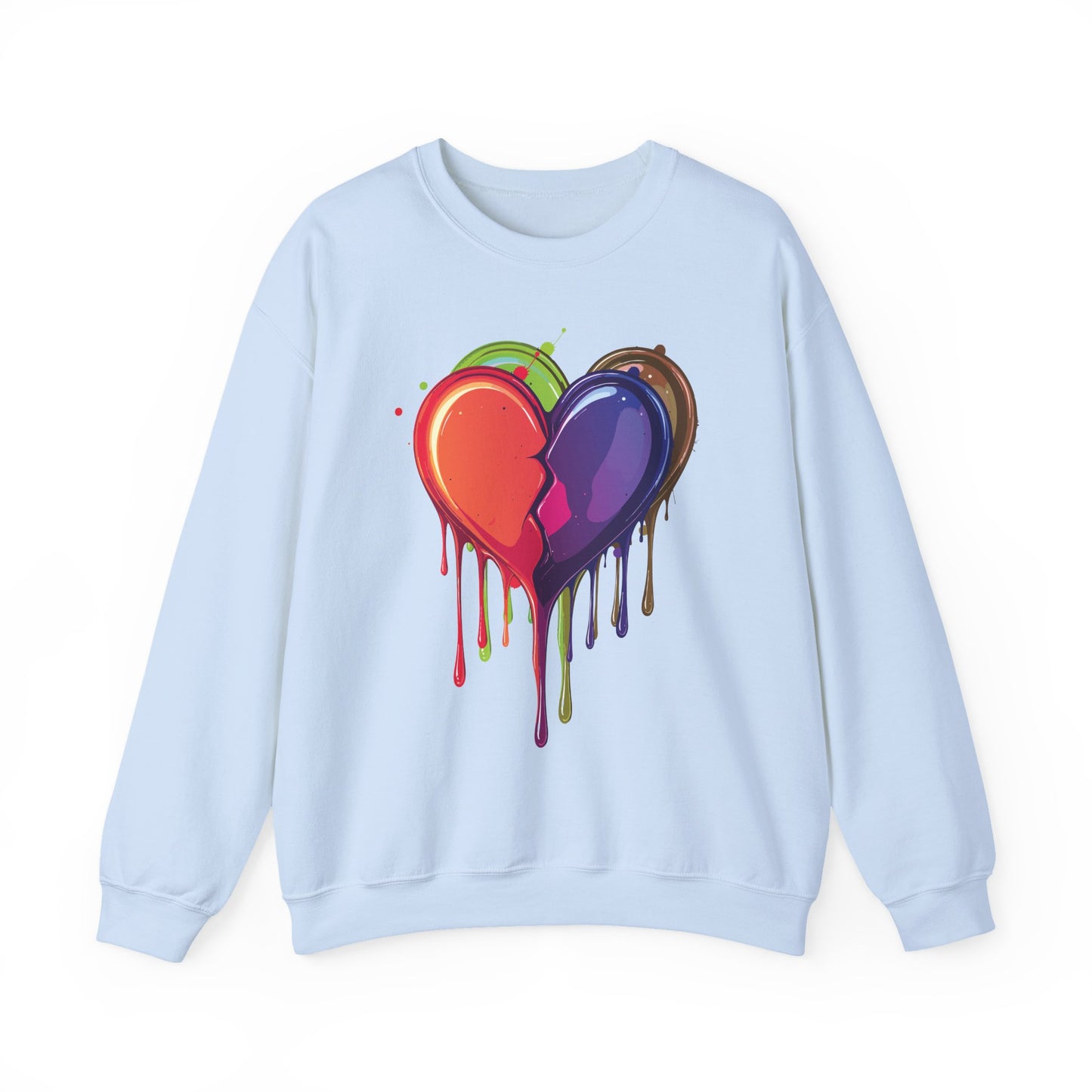 Double Bleeding Heart Sweatshirt, Big Heart Sweatshirt, Love Sweatshirt, Valentine's Day Sweatshirt, Heart Sweatshirt 119