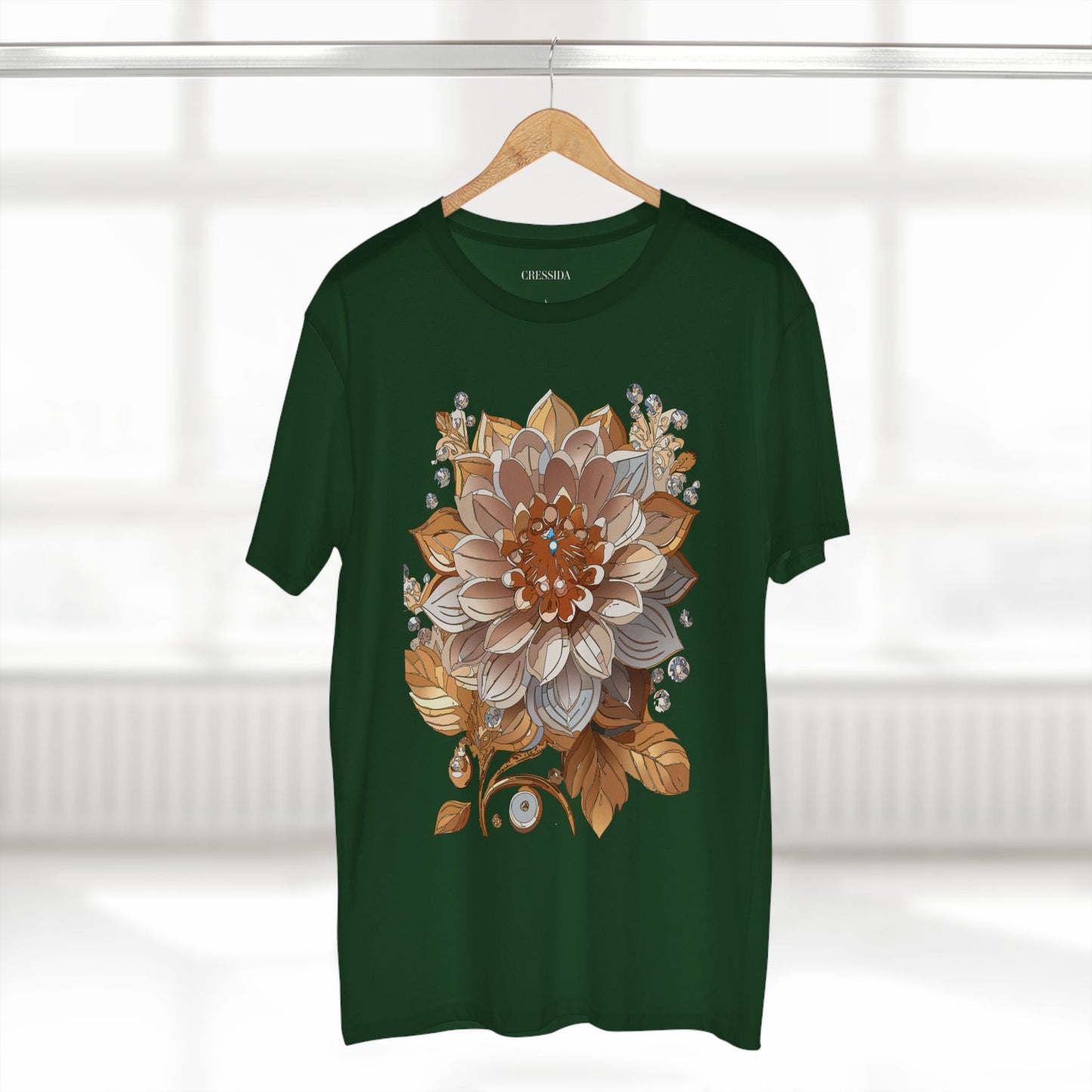 Floral Shirt, Shirt with Flower, Tee Shirt with Antique Flower