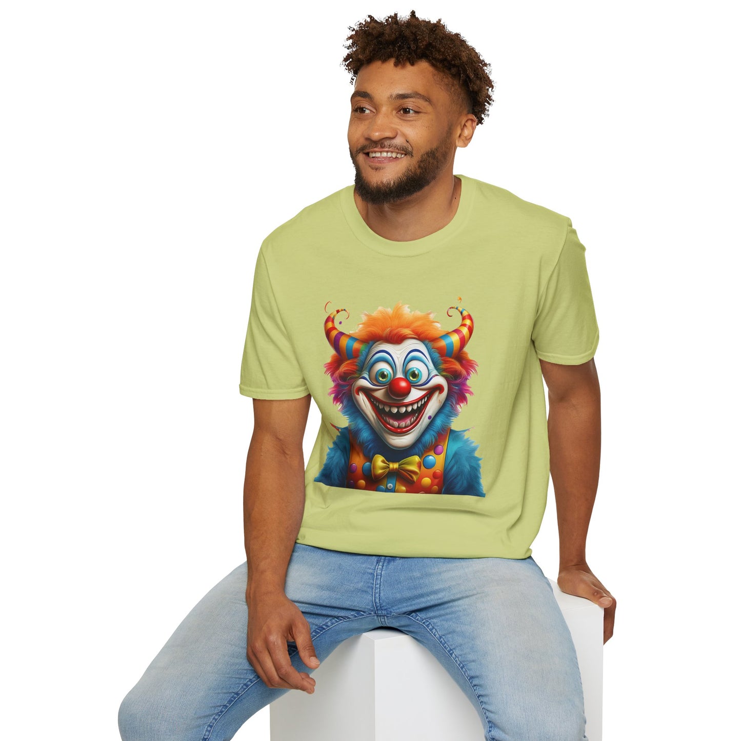 Clown Shirt, T Shirt with Clown, Funny Man Shirt, Tee Shirt with Funny Man, Circus Shirt, Shirt with Circus, Scary Man Shirt, Shirt with Scary Man