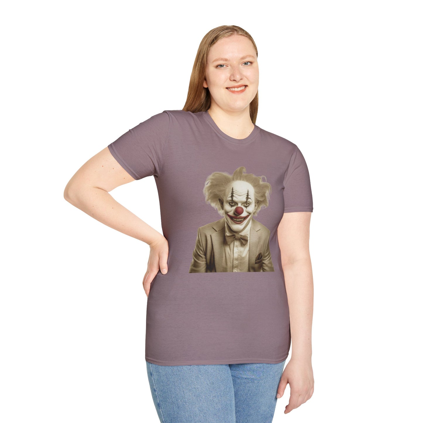 Clown Shirt, T Shirt with Clown, Funny Man Shirt, Tee Shirt with Funny Man, Circus Shirt, Shirt with Circus, Scary Man Shirt, Shirt with Scary Man