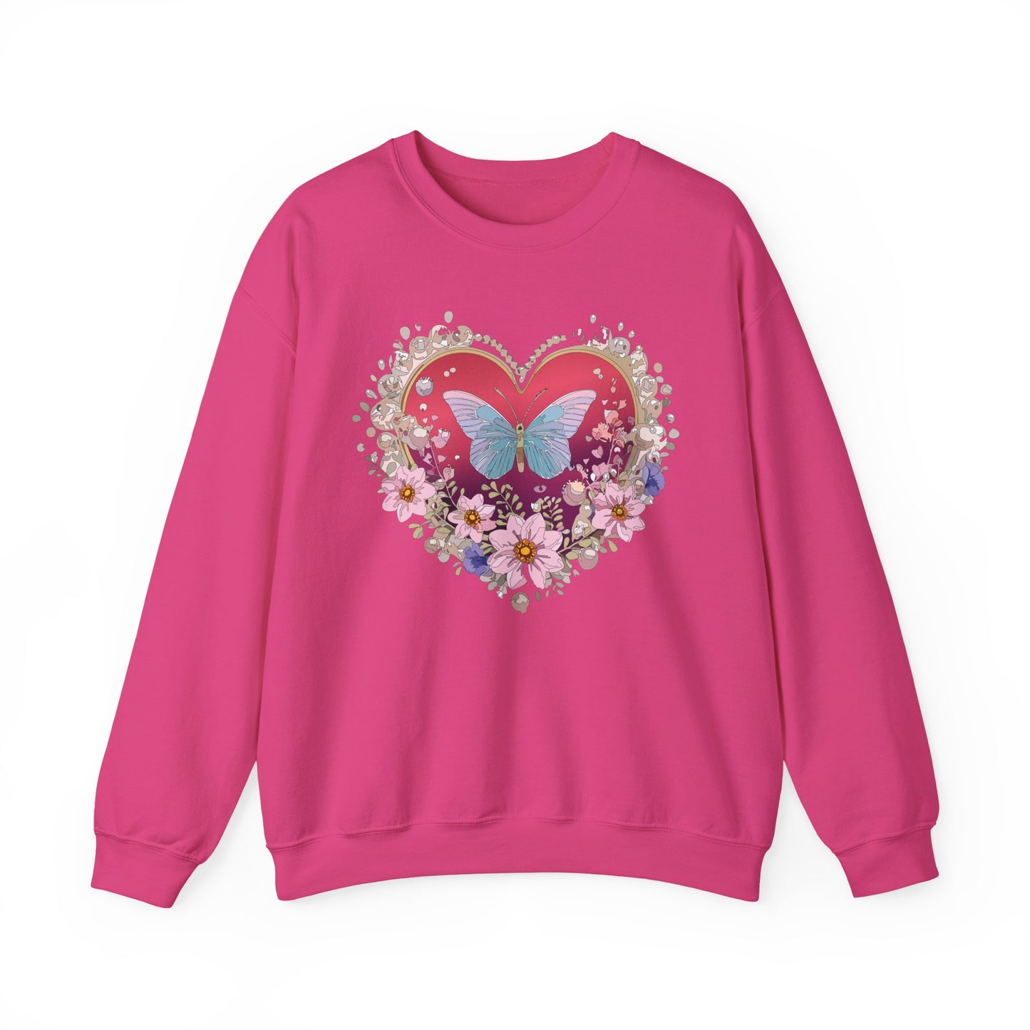 Floral Heart Sweatshirt, Floral Love Sweatshirt, Valentine's Day Sweatshirt, Heart Floral Sweatshirt