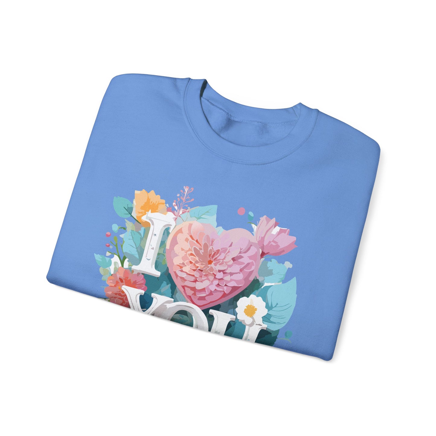 Floral Love Sweatshirt, Valentine's Day Sweatshirt, Love Flower Sweatshirt